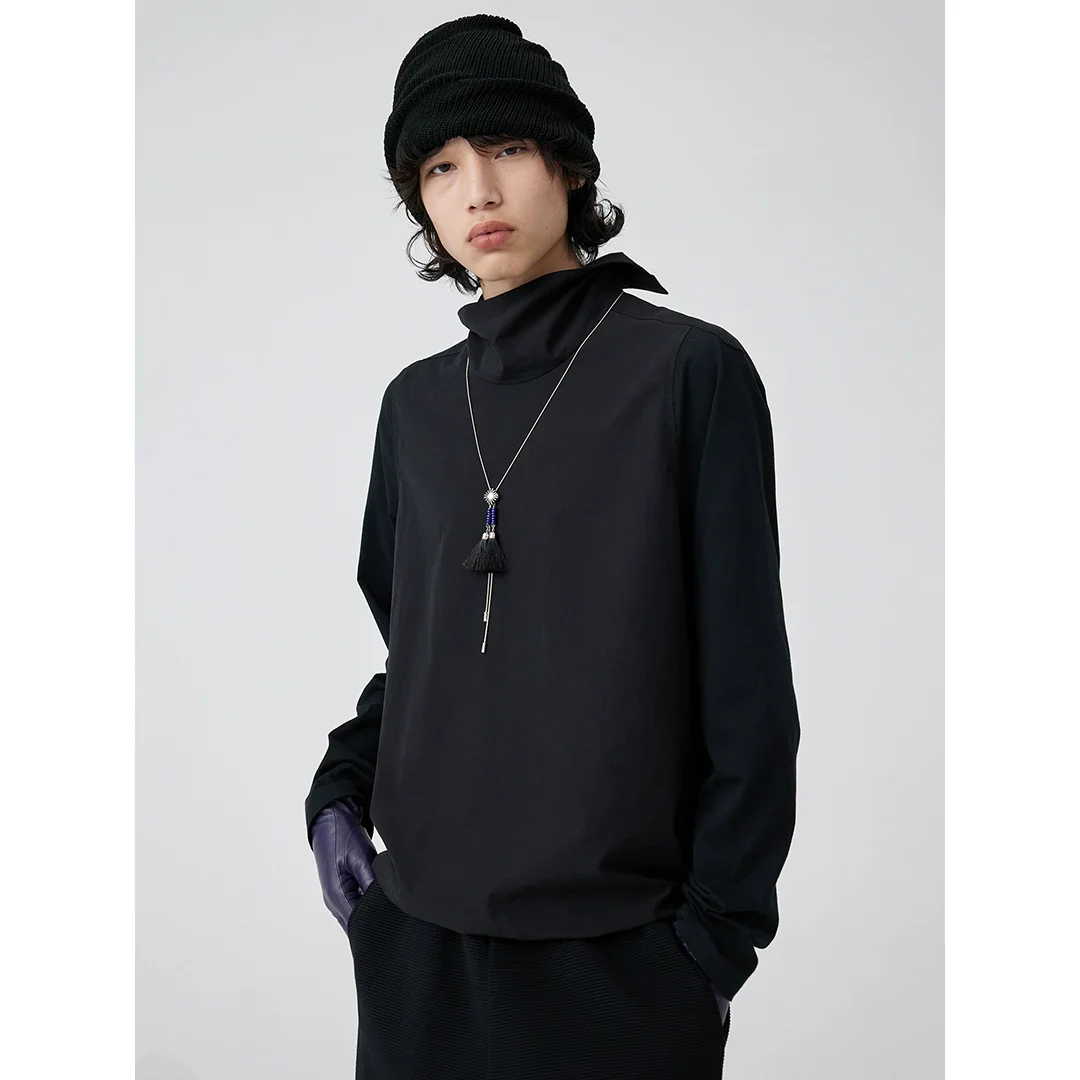 High-Neck Panel Shirt - Image 2