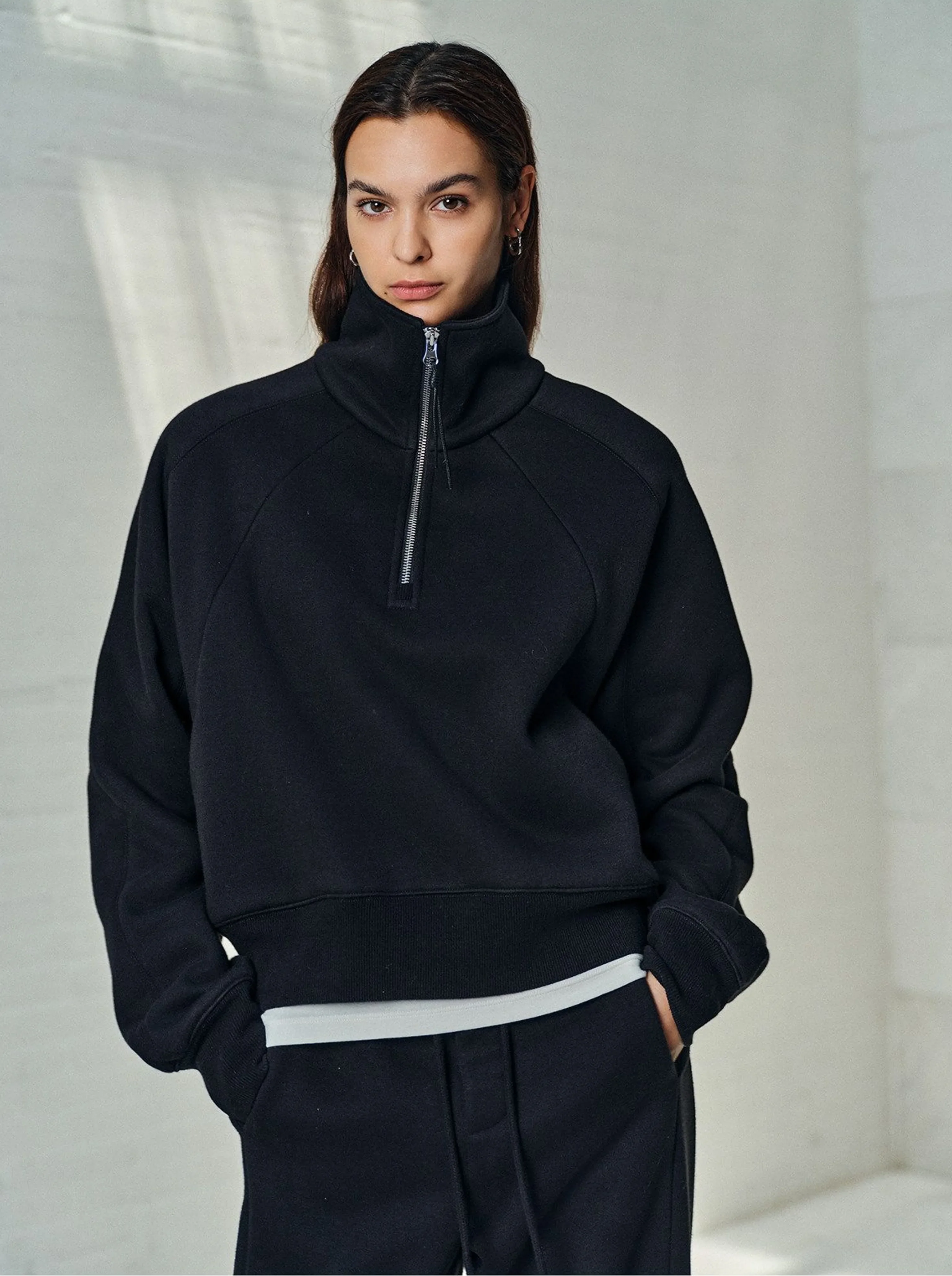 High Neck Quarter-Zip Fleece Set - Image 3