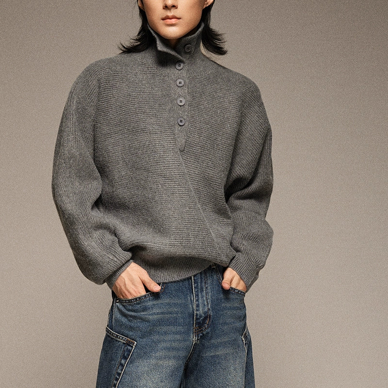 High Neck Ribbed Sweater