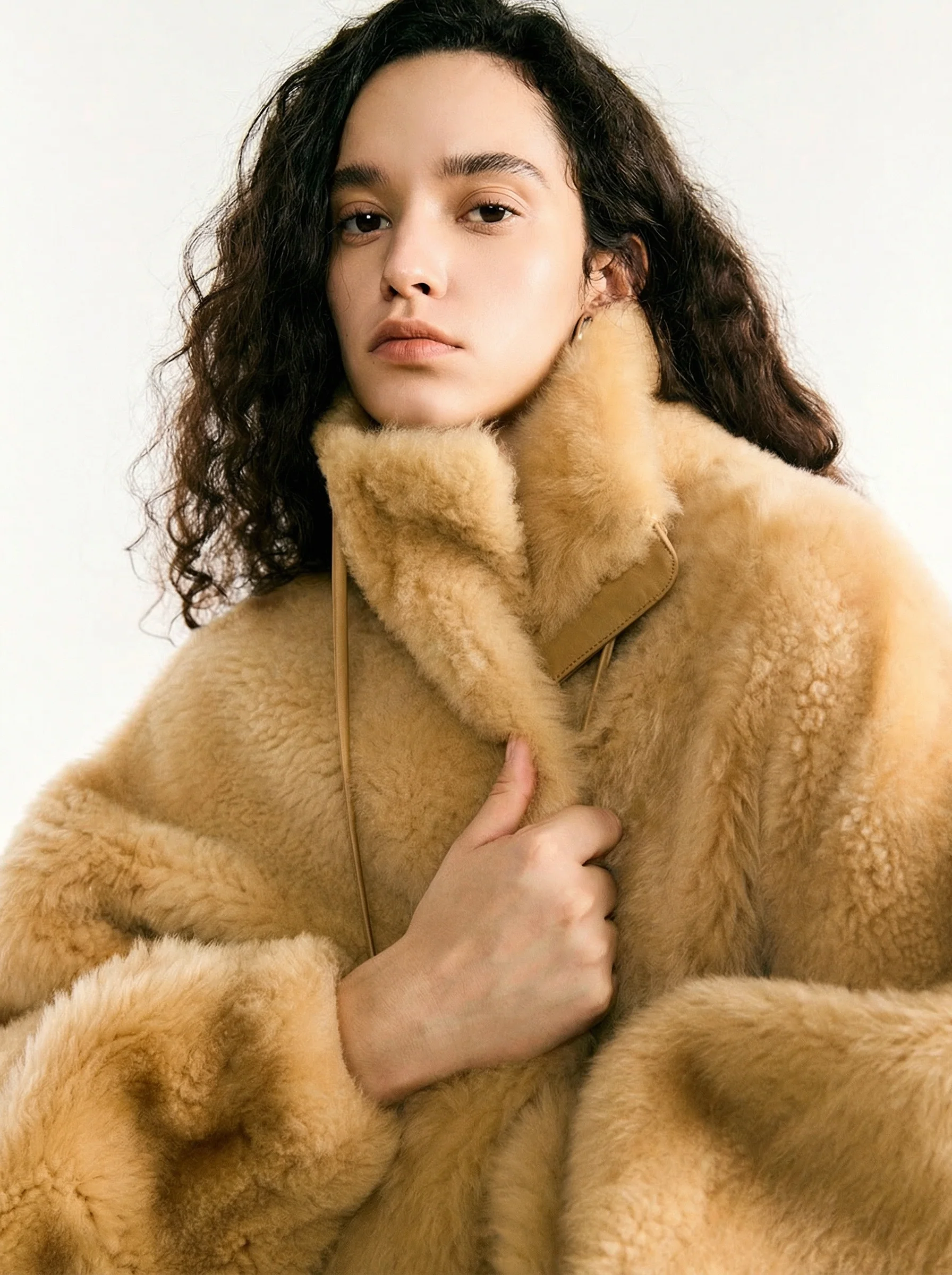 High-Neck Shearling Zip Jacket - Image 7