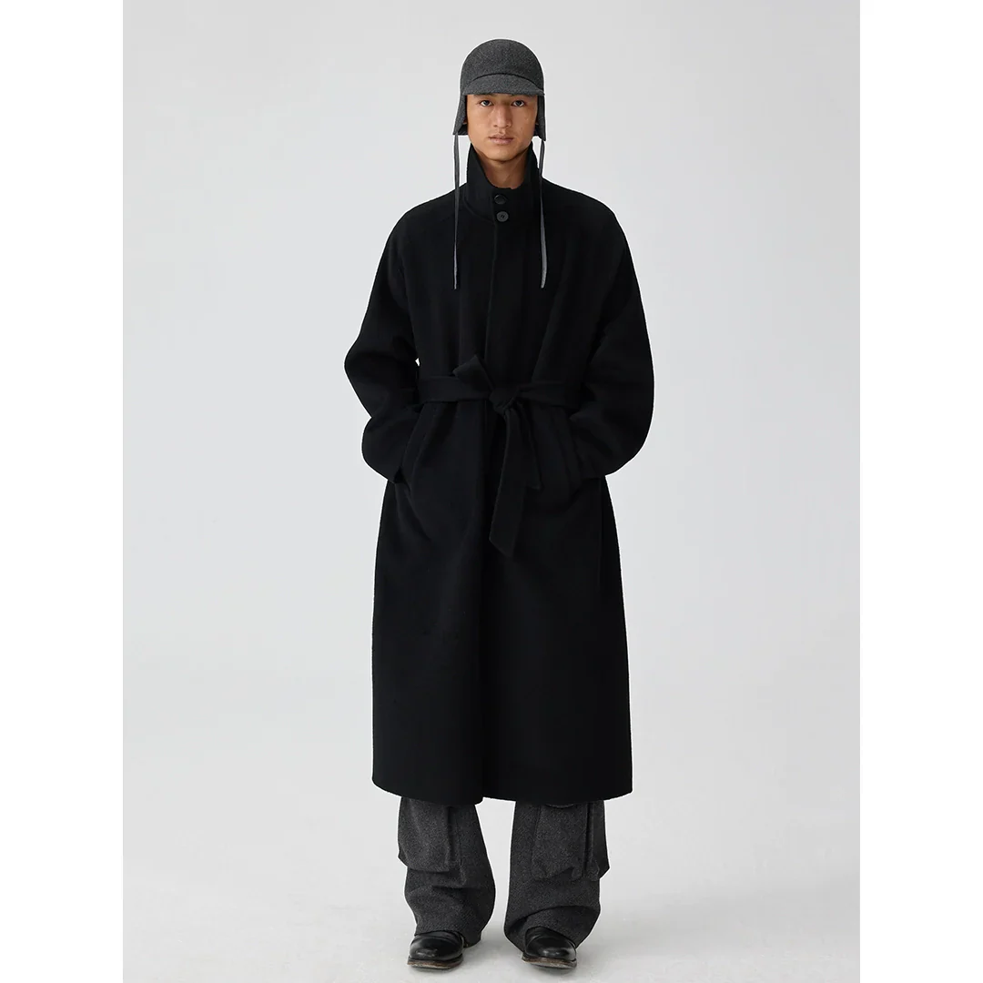 High-Neck Wool Coat - Image 2