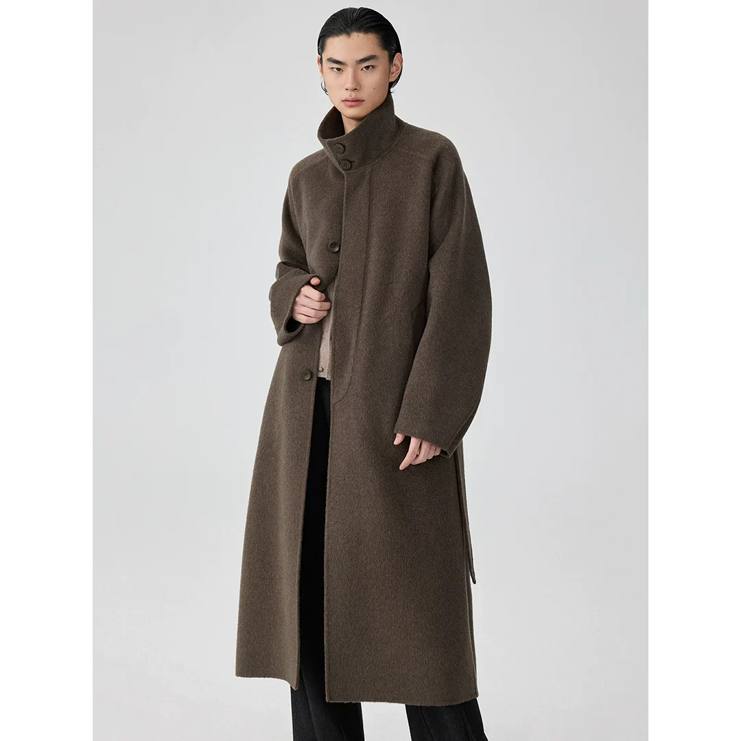 High-Neck Wool Coat - Image 3