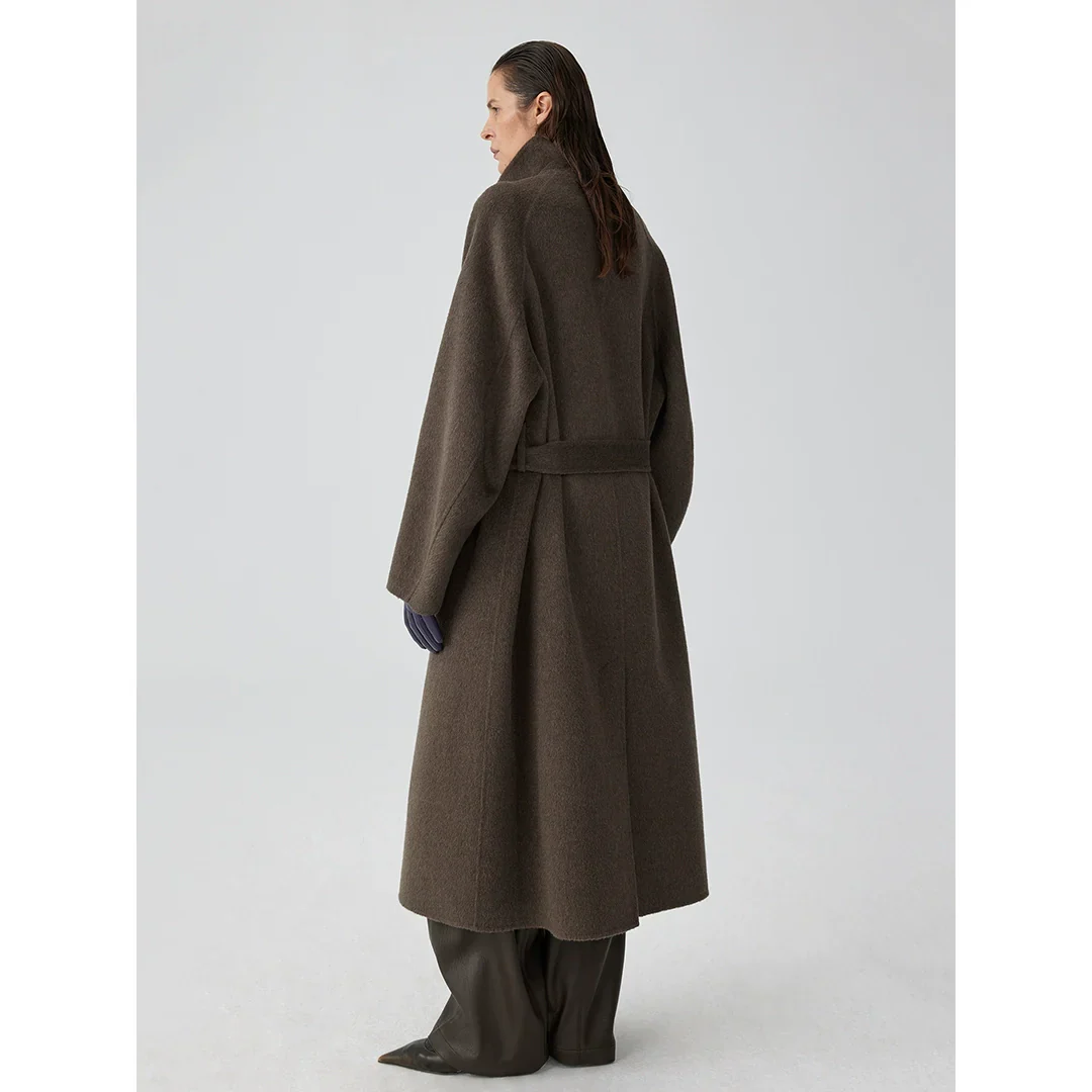 High-Neck Wool Coat - Image 4