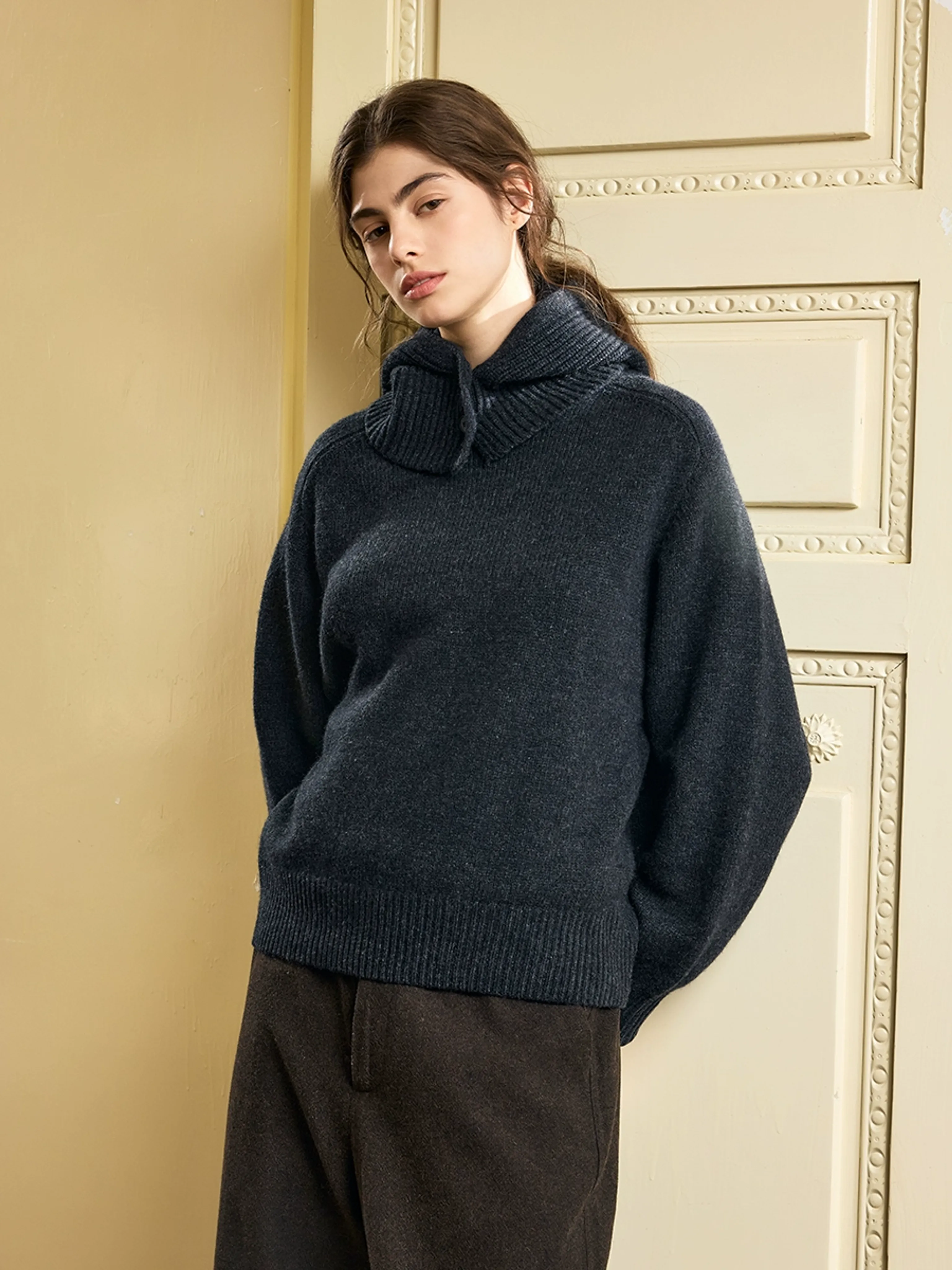 High-Neck Wool Sweater - Image 12
