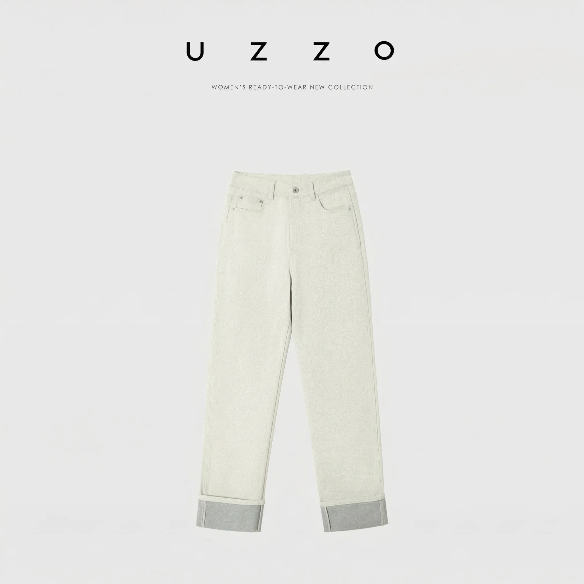 High-Rise Cuffed Jeans - Image 6
