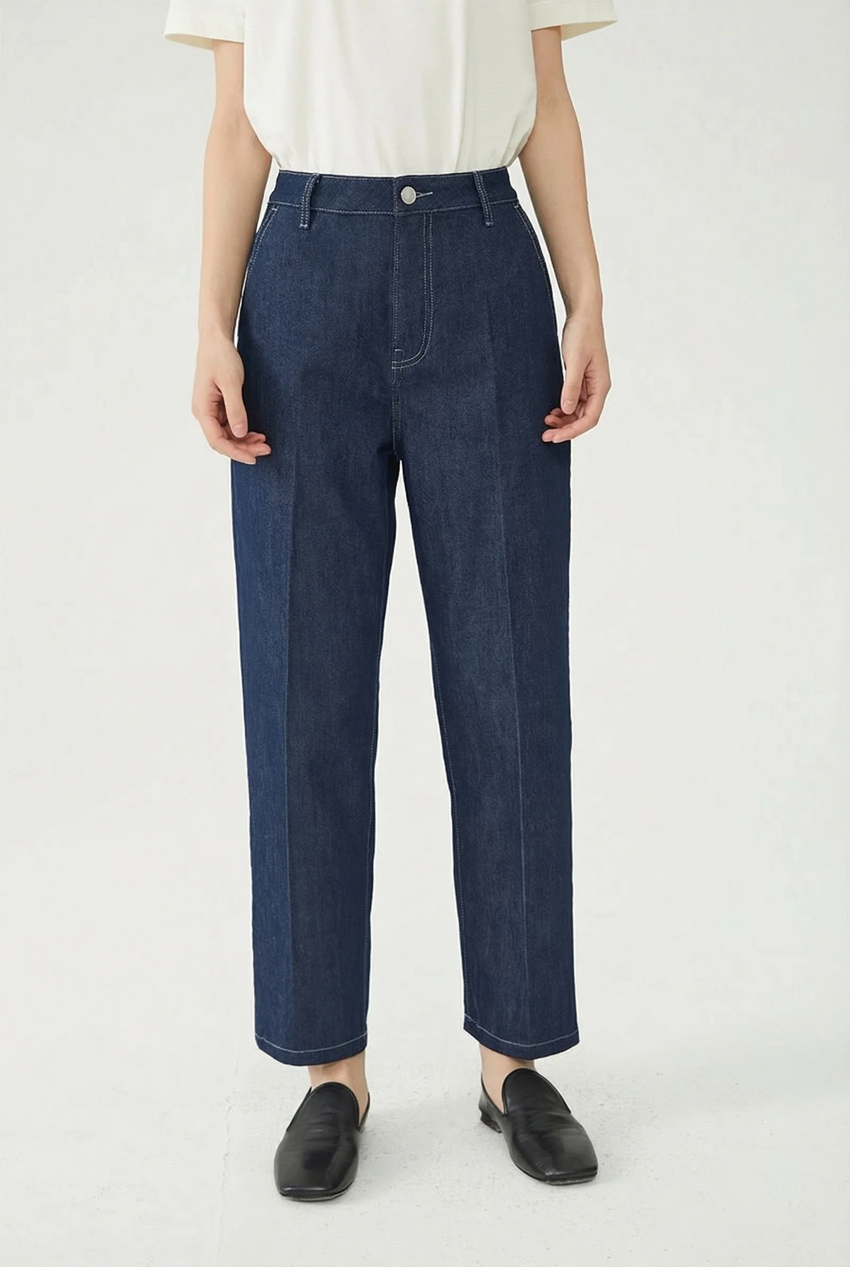 High-Rise Denim Trousers - Image 3