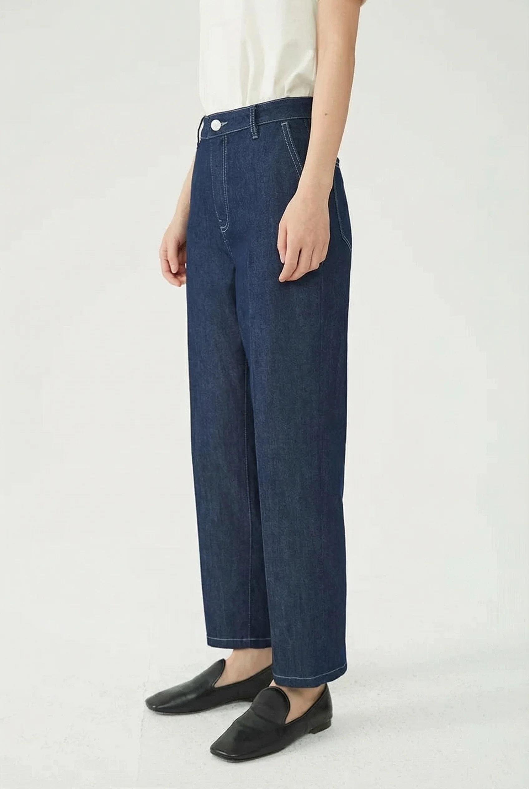 High-Rise Denim Trousers - Image 6