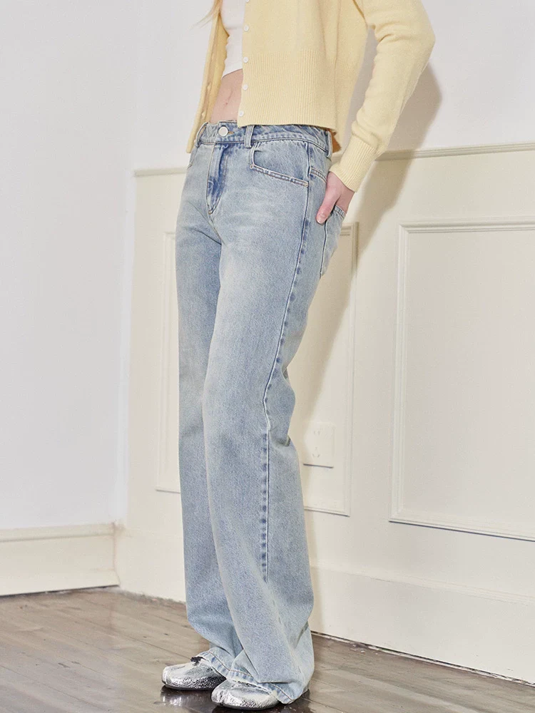 High-Rise Light-Wash Wide-Leg Jeans