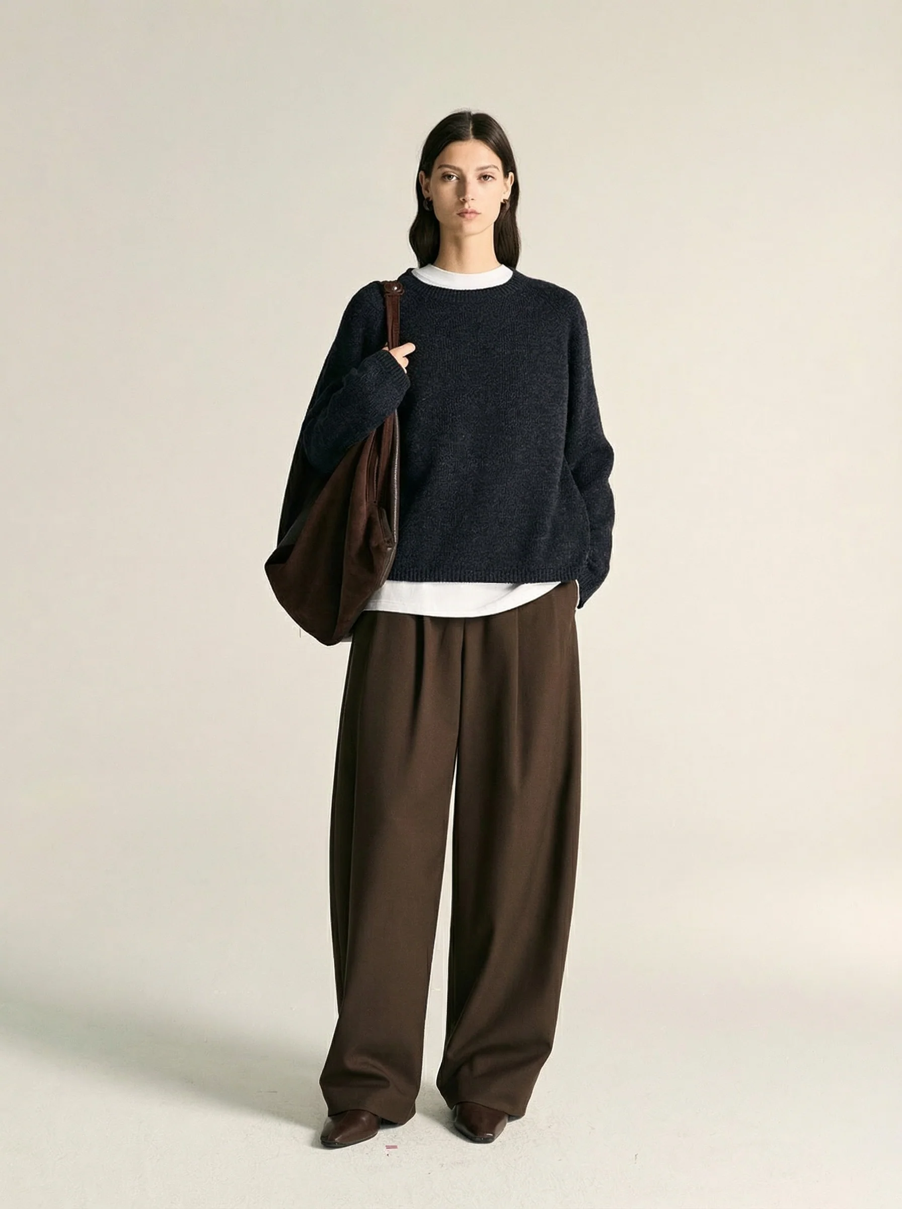 High-Rise Pleated Tencel Wool Trousers - Image 4