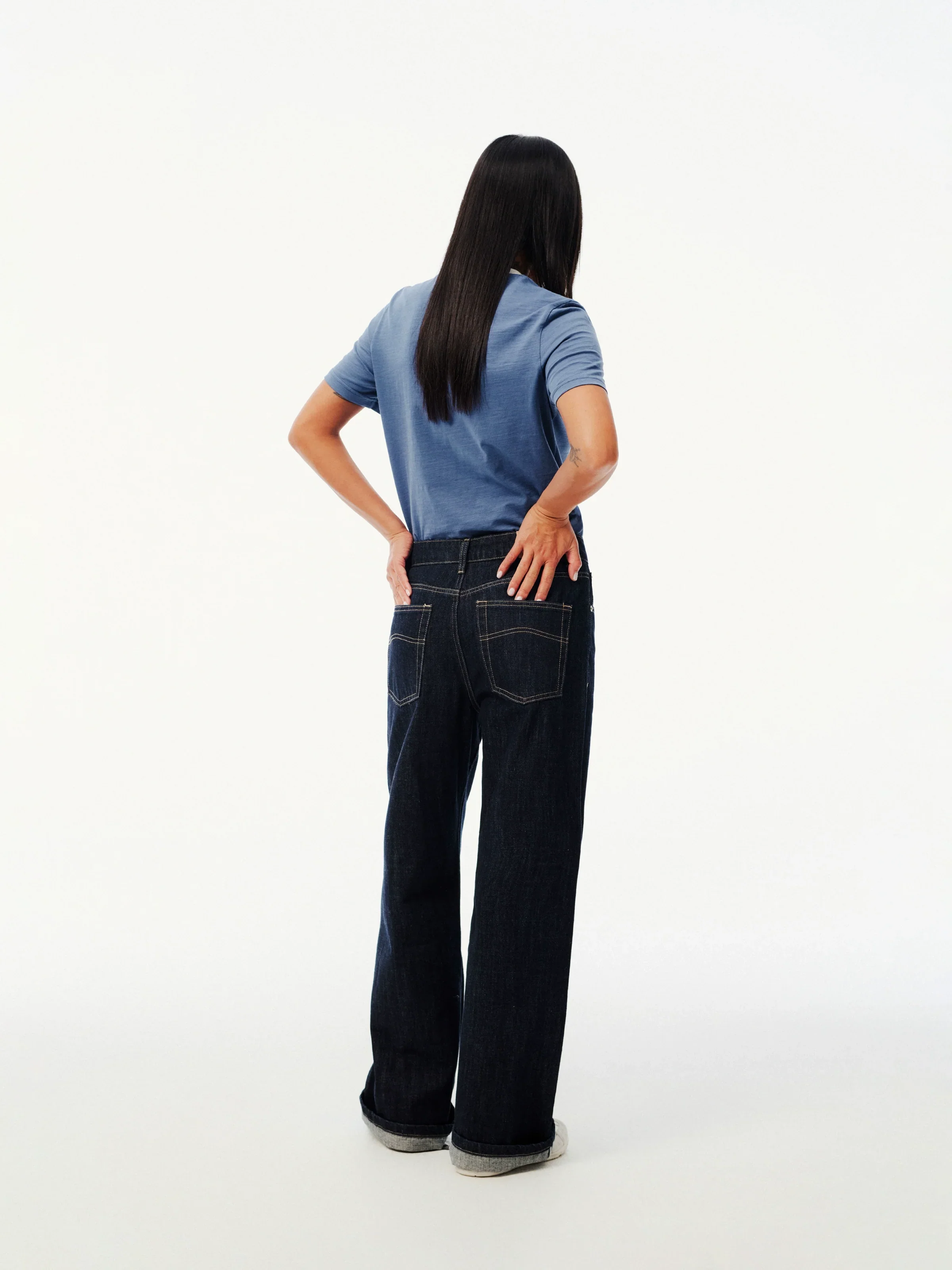 High-Rise Raw Denim Wide-Leg Jeans - Image 3
