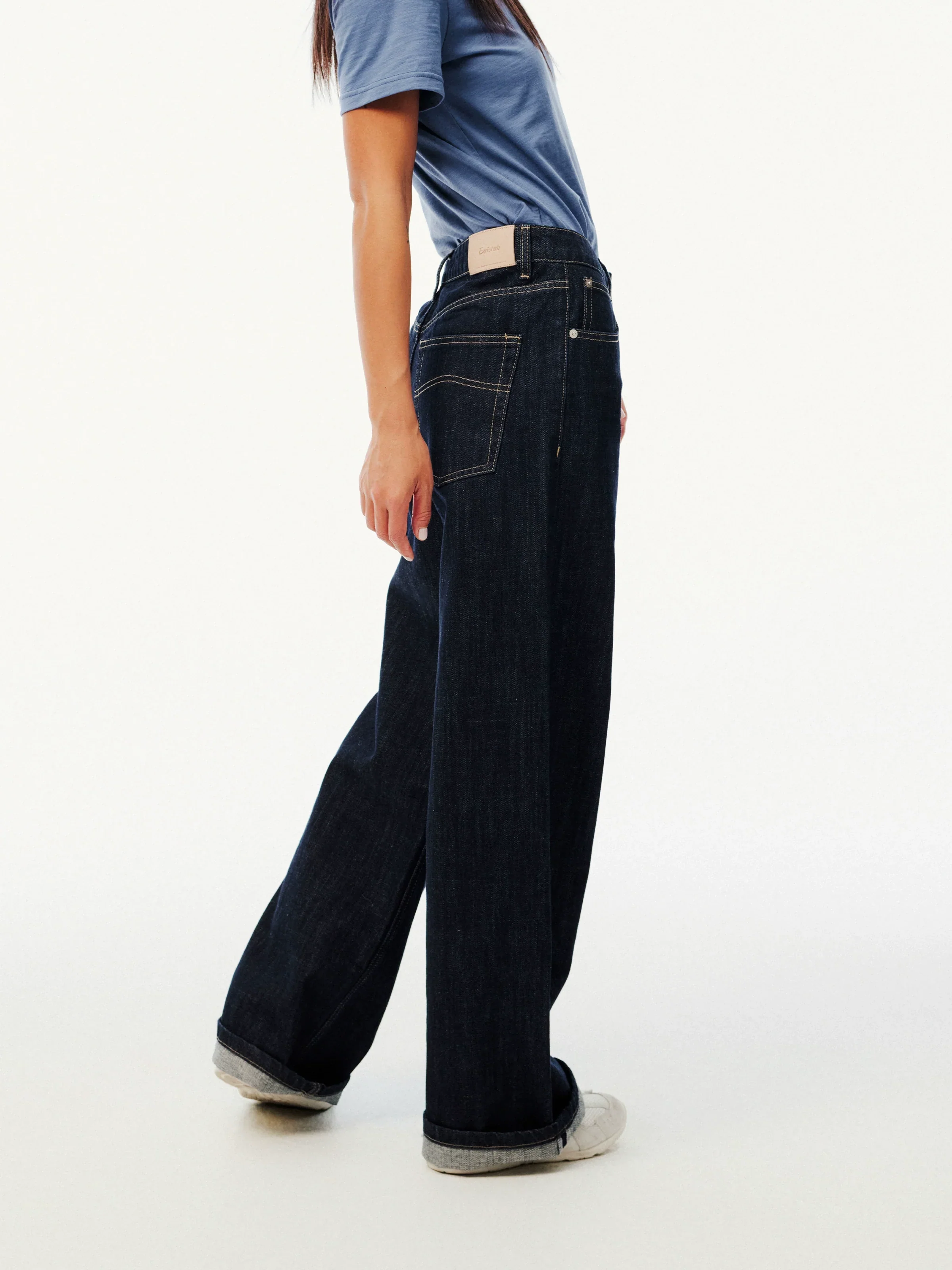 High-Rise Raw Denim Wide-Leg Jeans - Image 4