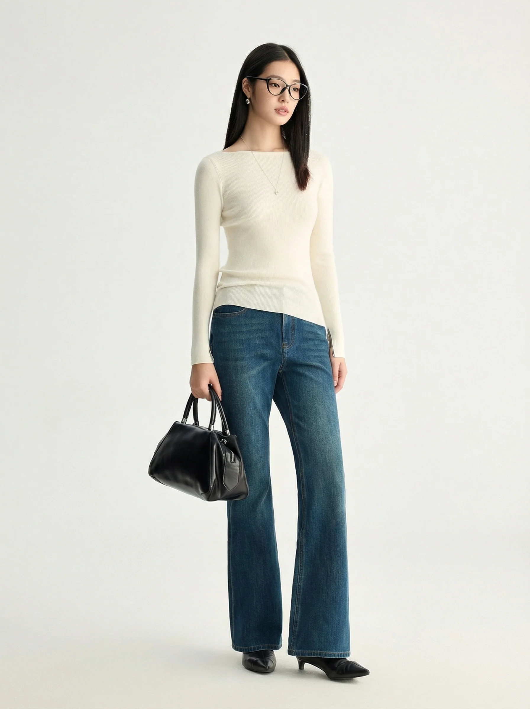 High-Rise Stretch Flare Jeans - Image 5