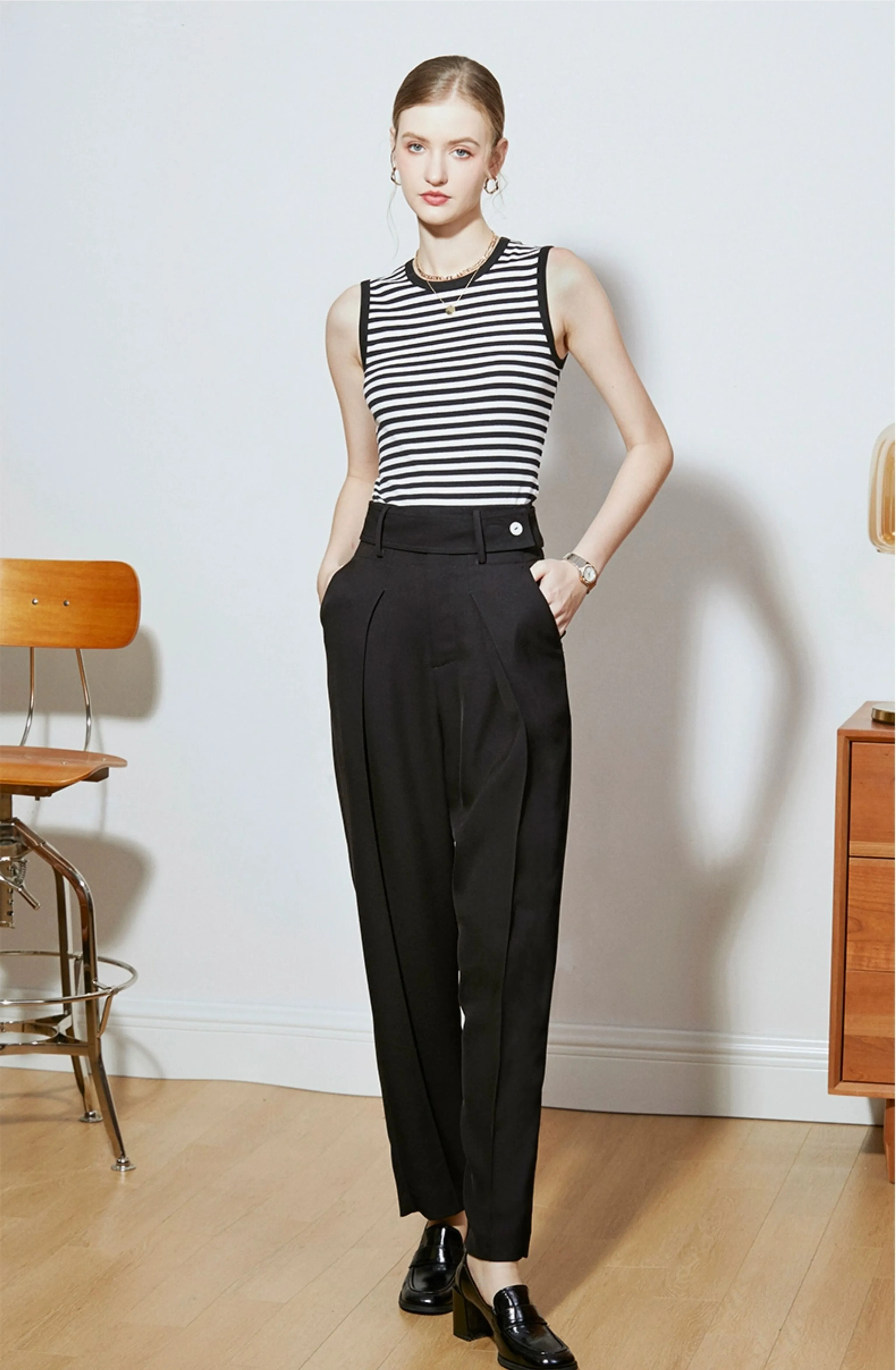 High-Rise Tailored Trousers - Image 2