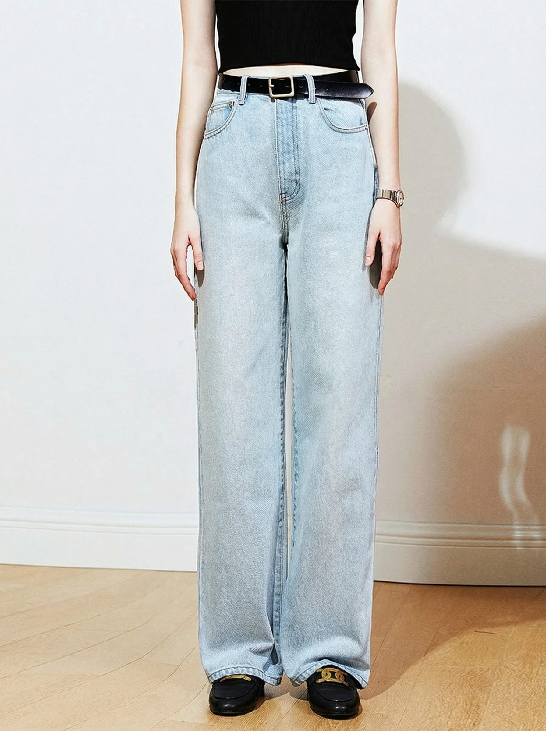 High-Rise Wide Jeans