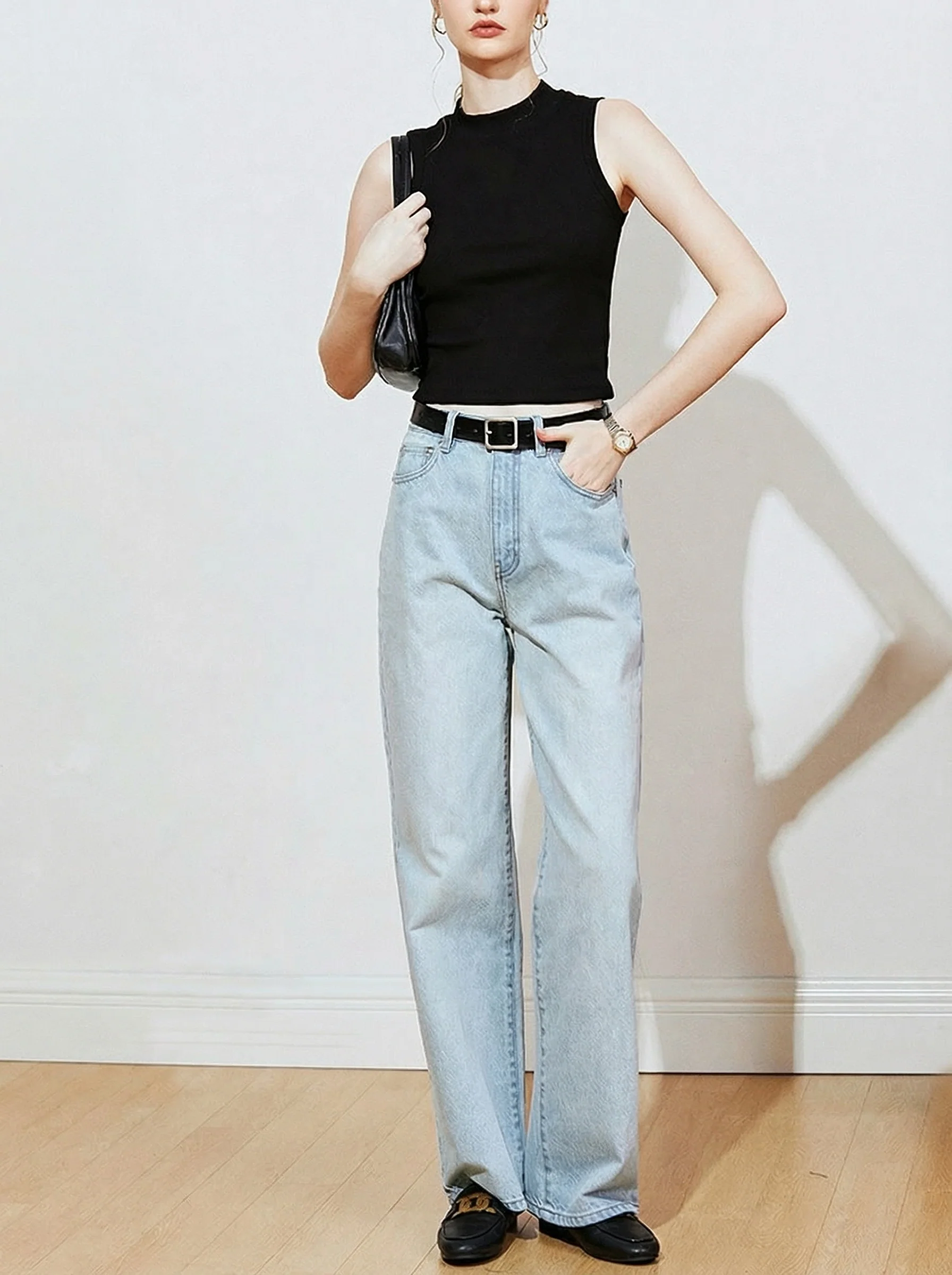 High-Rise Wide Jeans - Image 5