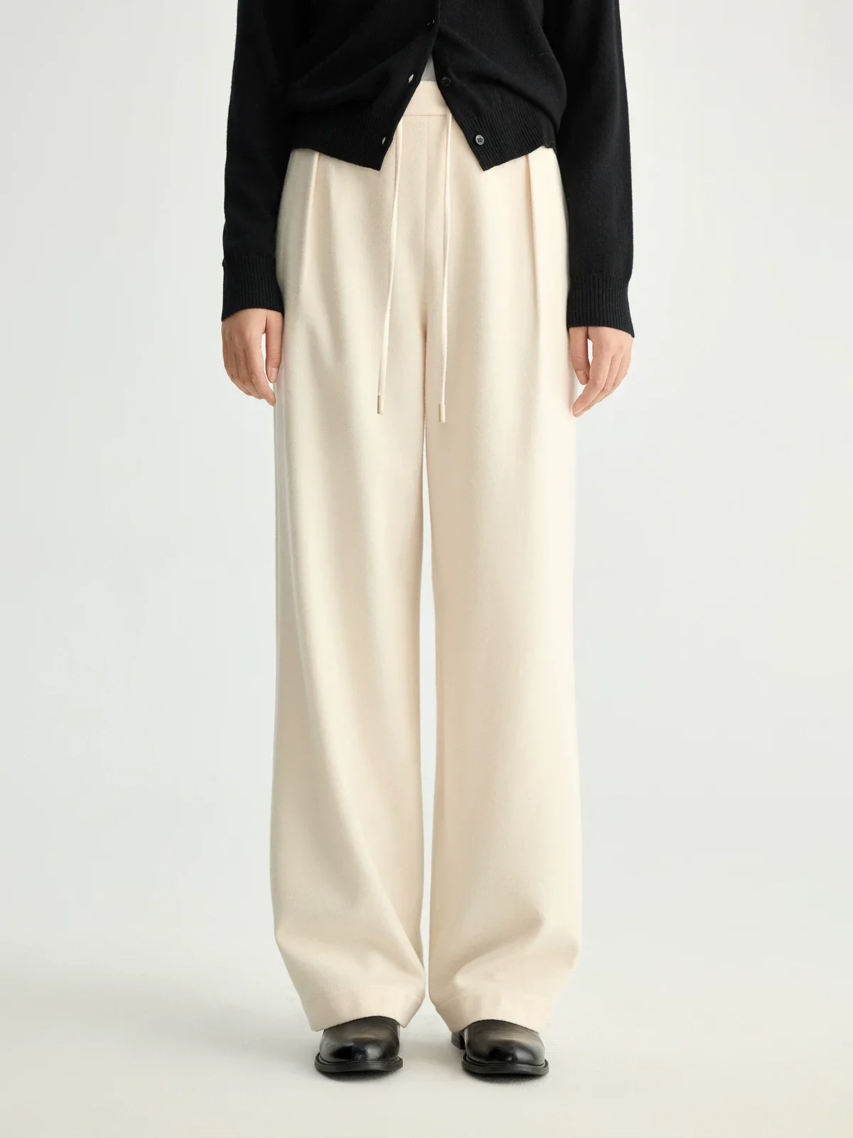 High-Rise Wide-Leg Drawstring Trousers - Image 2