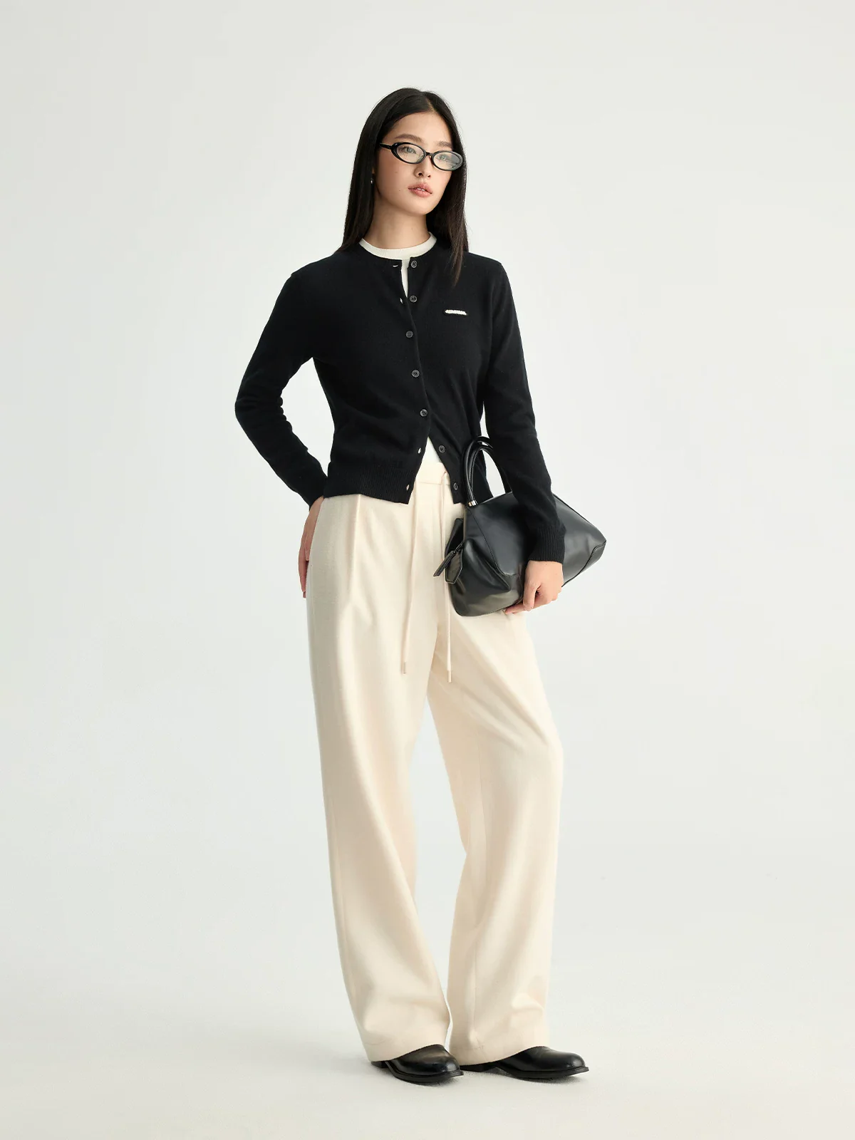 High-Rise Wide-Leg Drawstring Trousers - Image 6