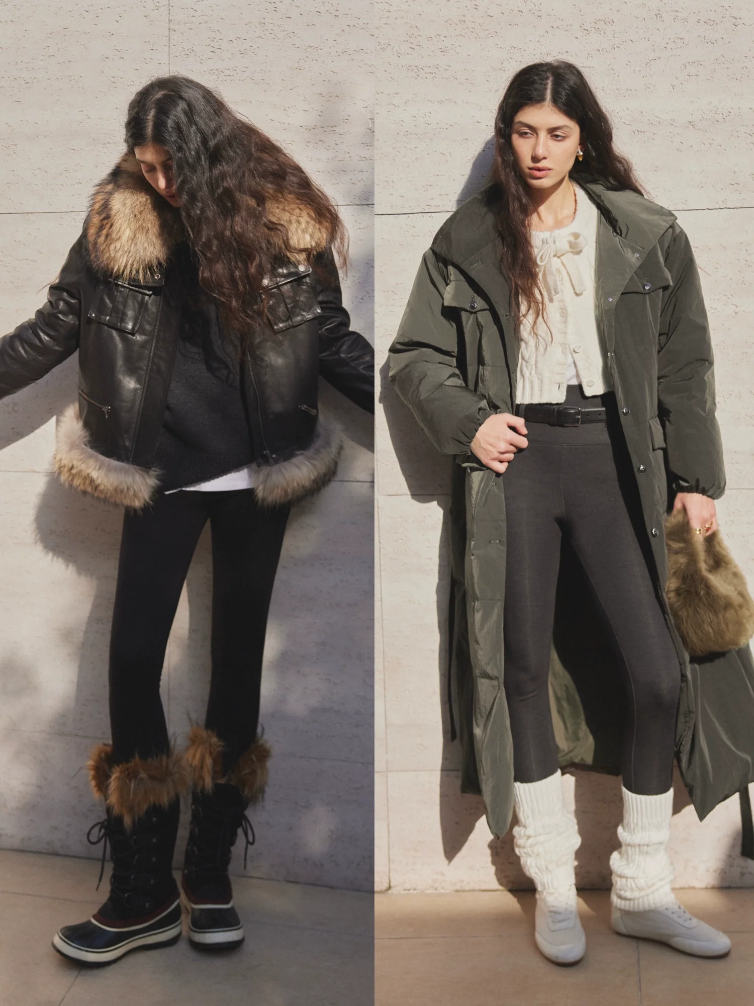 High-Rise Wool-Acetate Fleece Leggings - Image 5