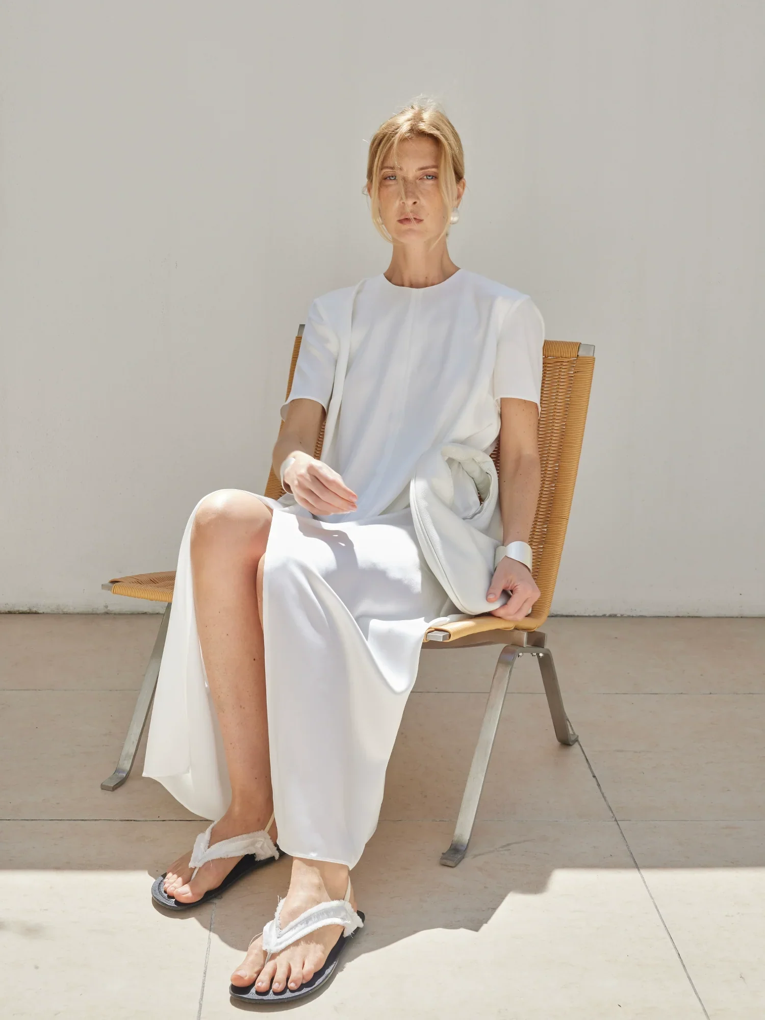 High-Twist Acetate Crew-Neck Dress - Image 3