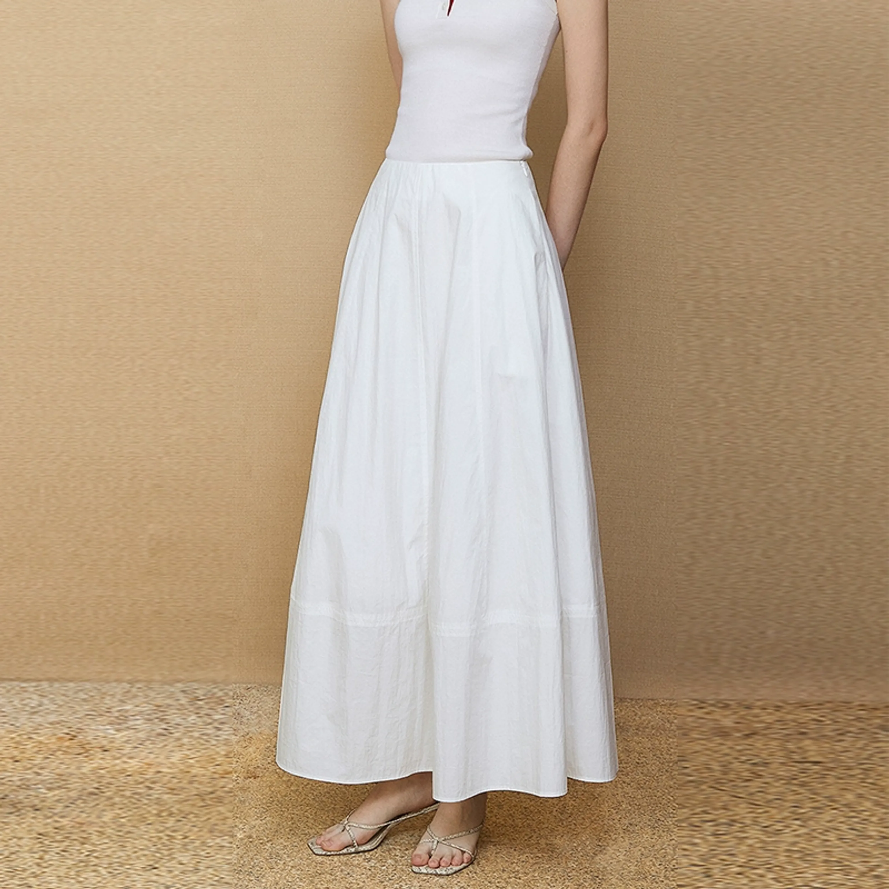 High-Waist A-Line Maxi Skirt - Image 2