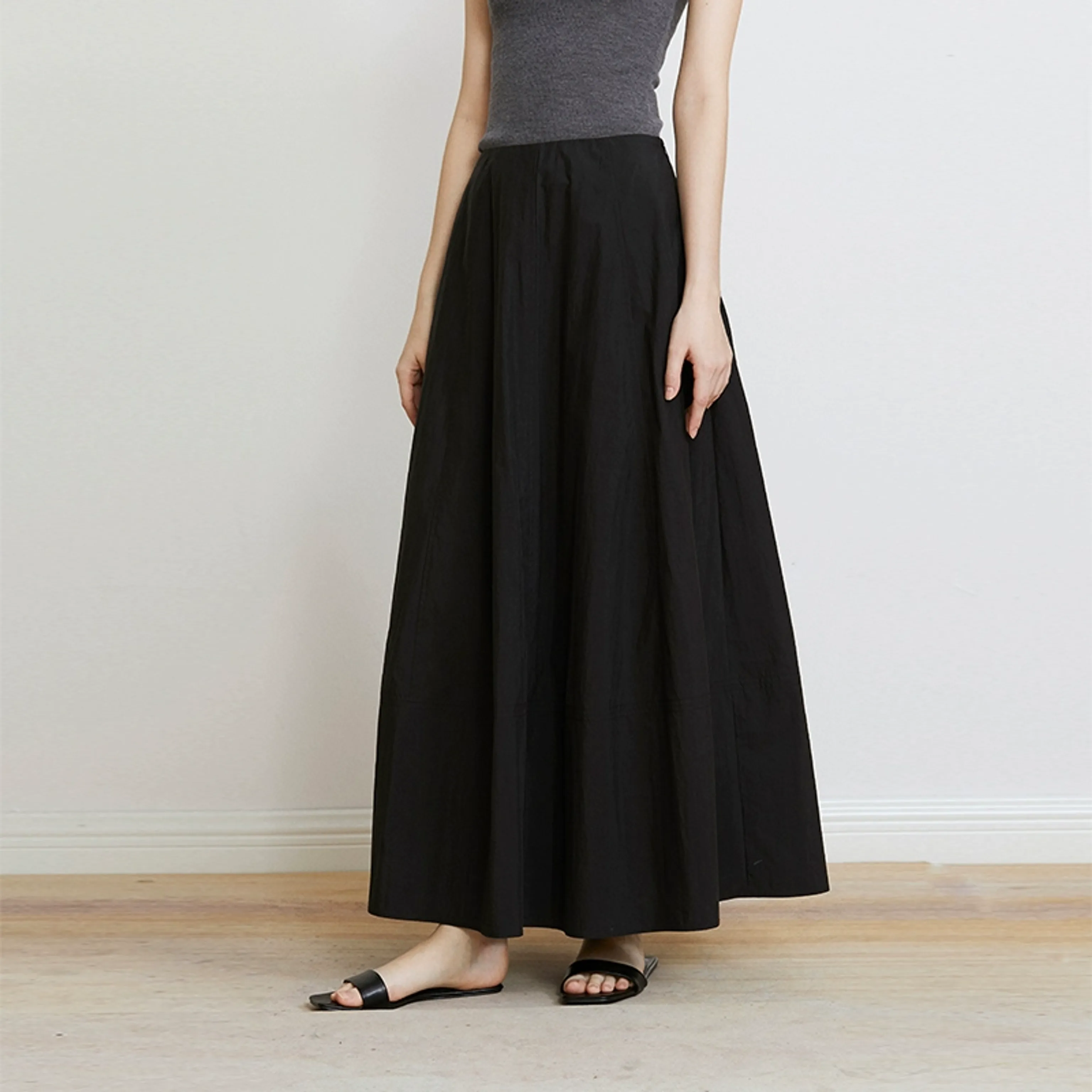 High-Waist A-Line Maxi Skirt - Image 3