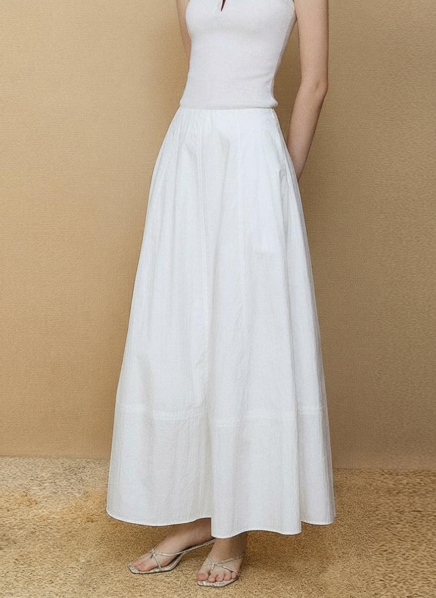 High-Waist A-Line Maxi Skirt - Image 4