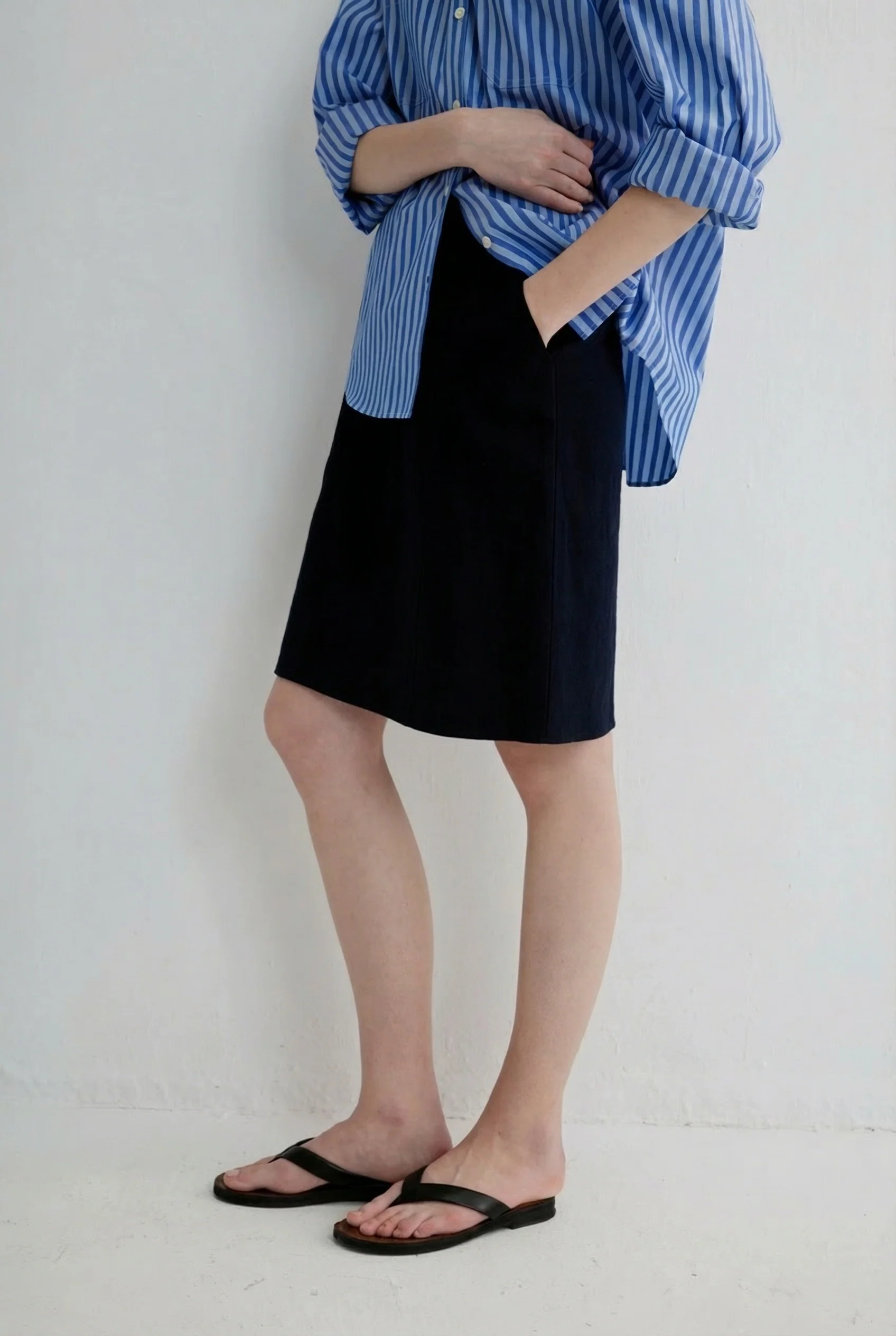 High-Waist A-Line Skirt