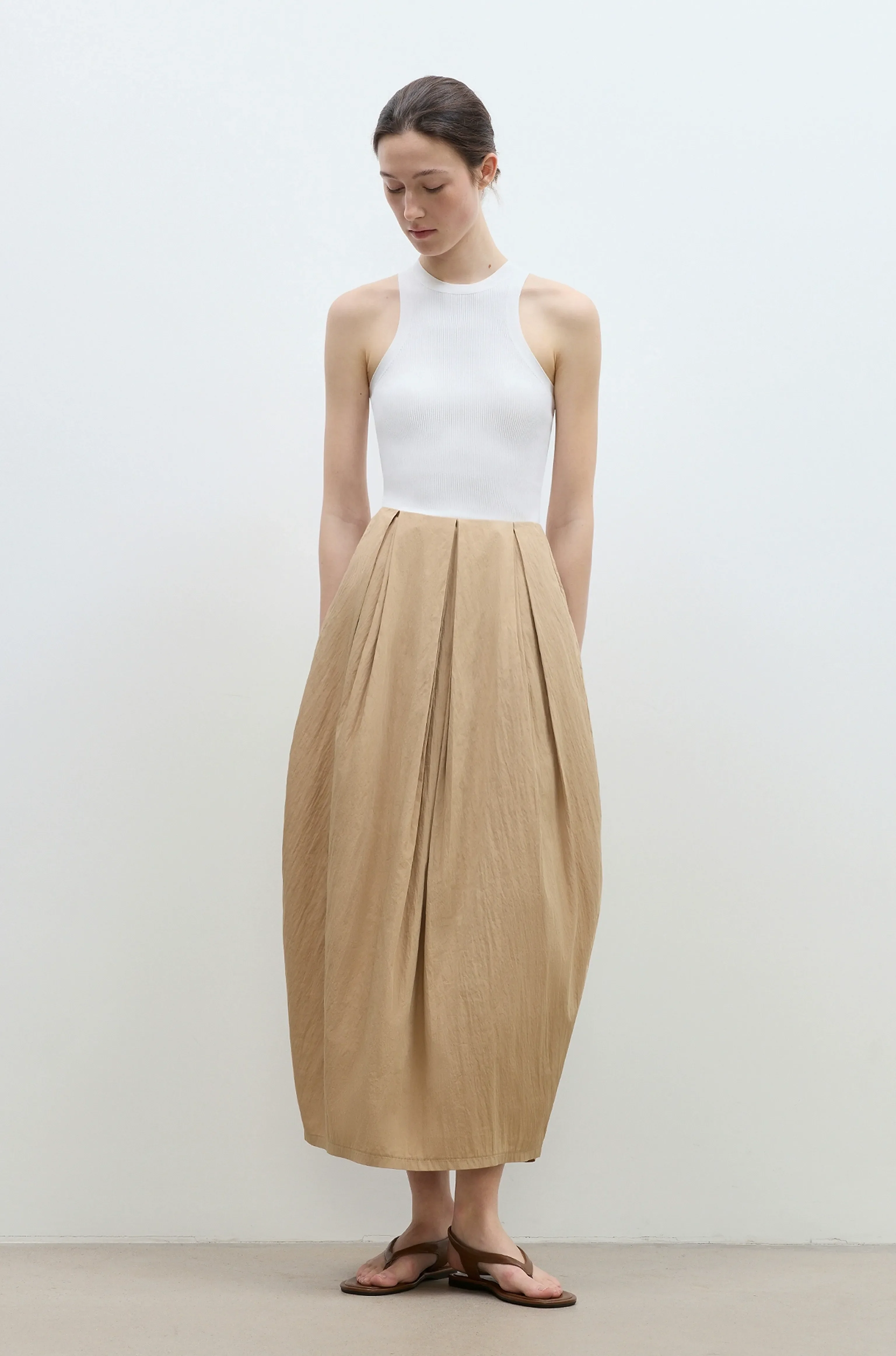 High-Waist Balloon Midi Skirt - Image 4
