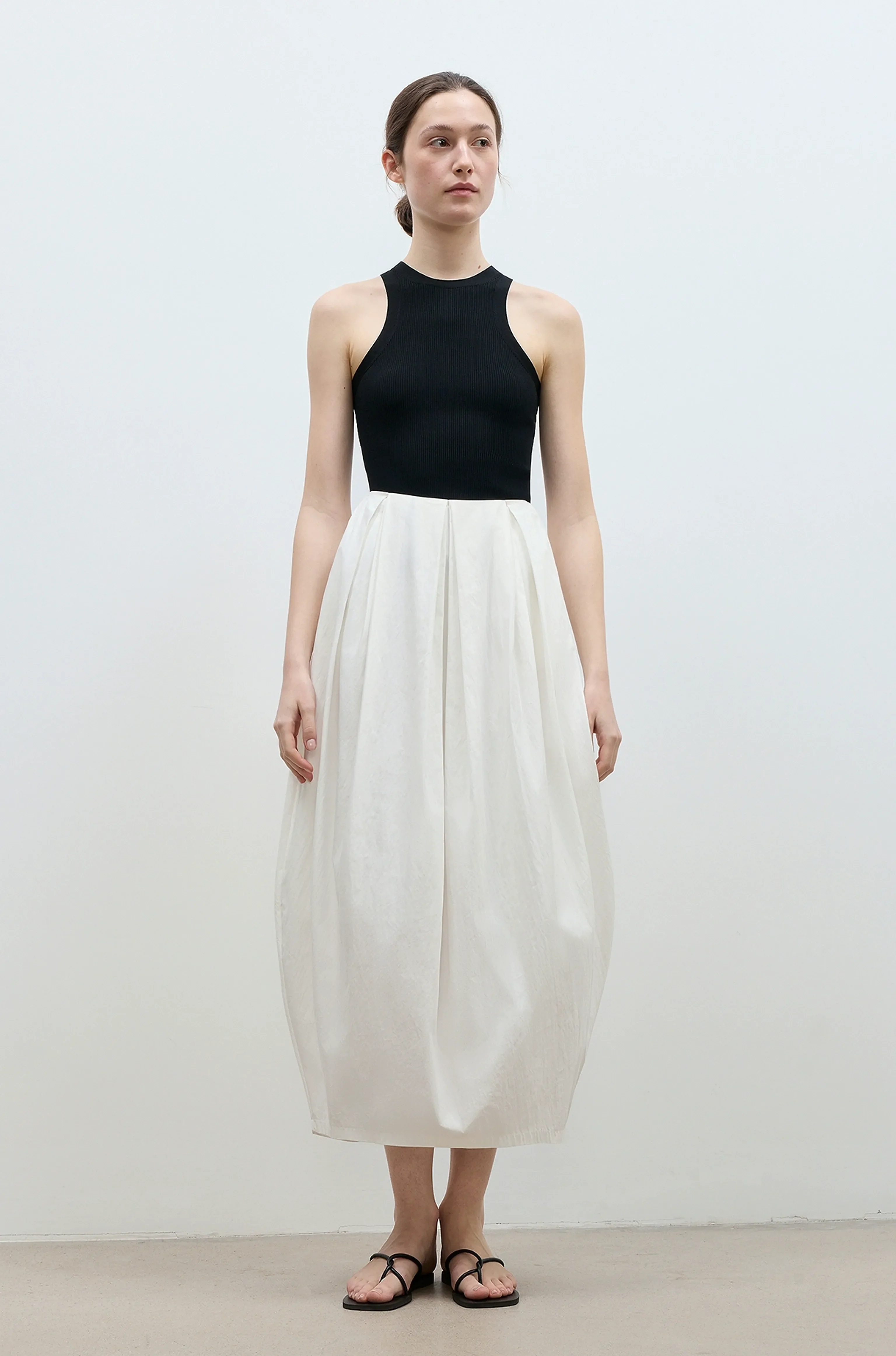 High-Waist Balloon Midi Skirt - Image 5