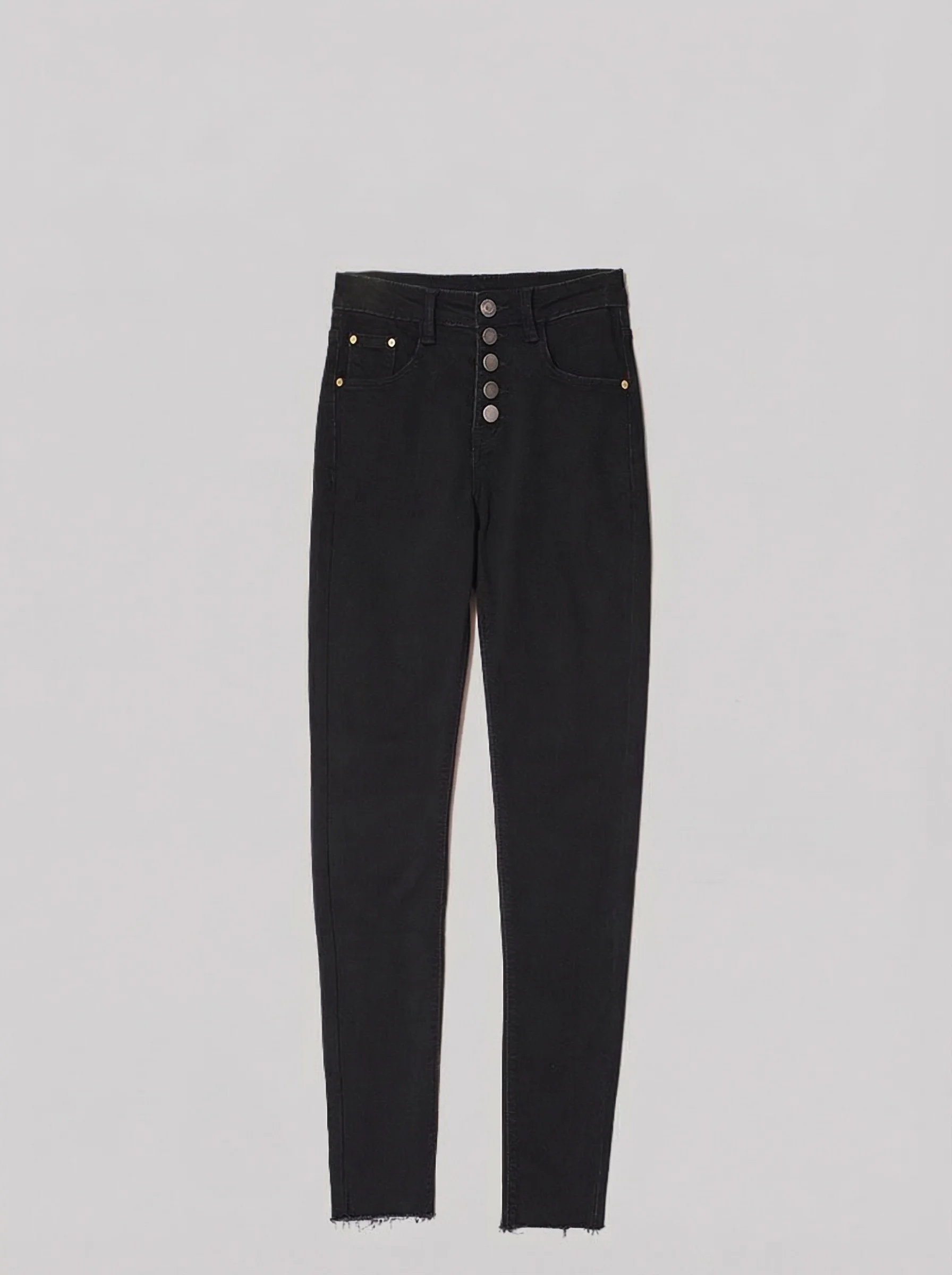 High-Waist Black Skinny Jeans