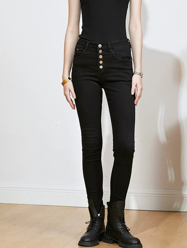 High-Waist Black Skinny Jeans - Image 5