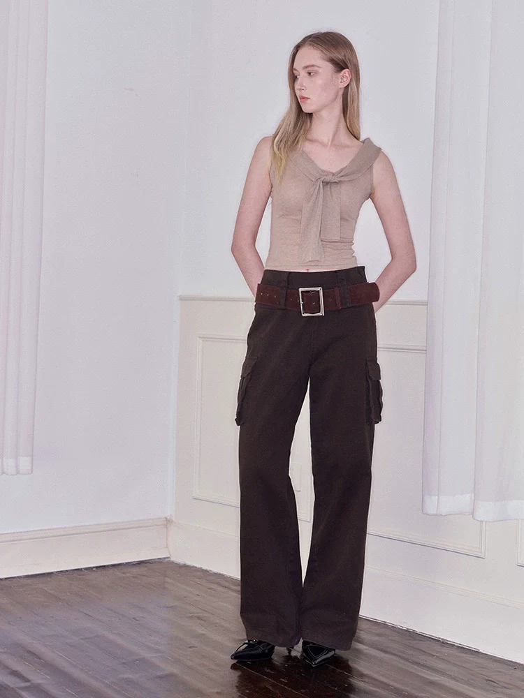 High-Waist Cargo Pants