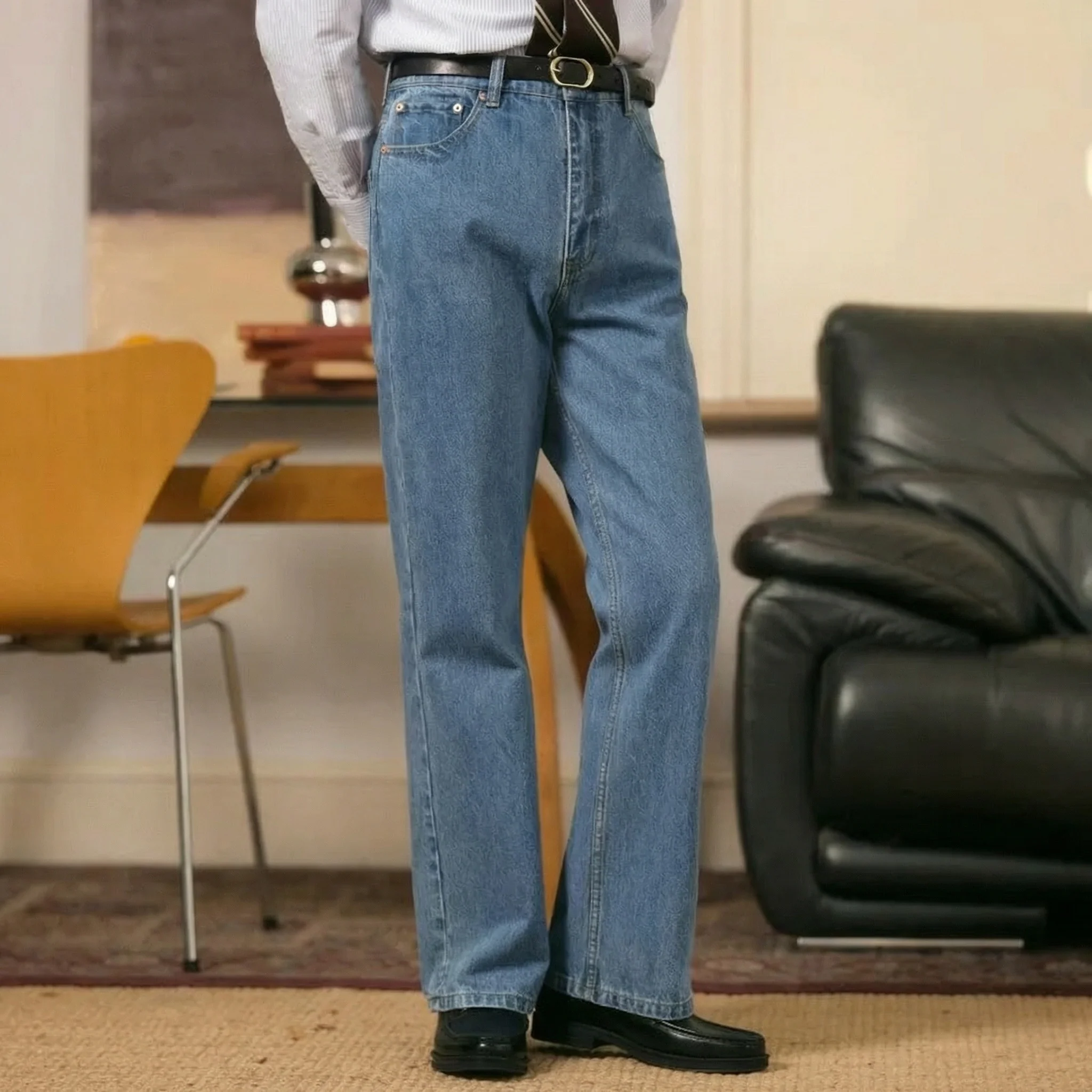 High-Waist Denim Jeans
