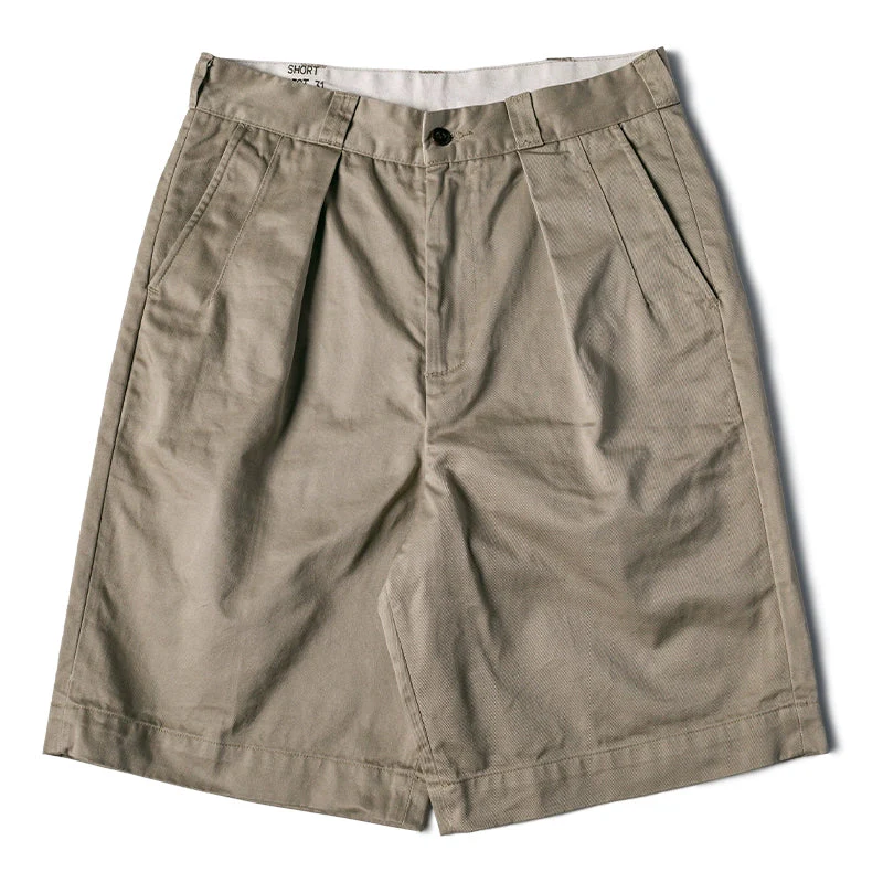 High-Waist Khaki Chino Shorts - Image 2