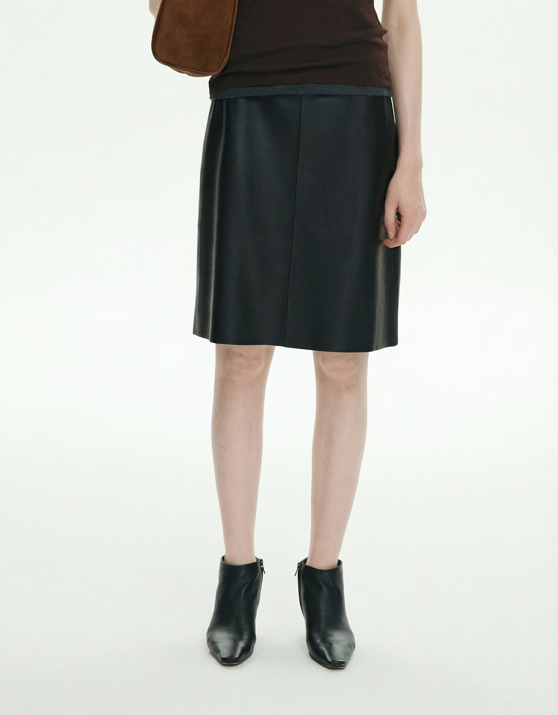 High-Waist Leather Skirt - Image 6