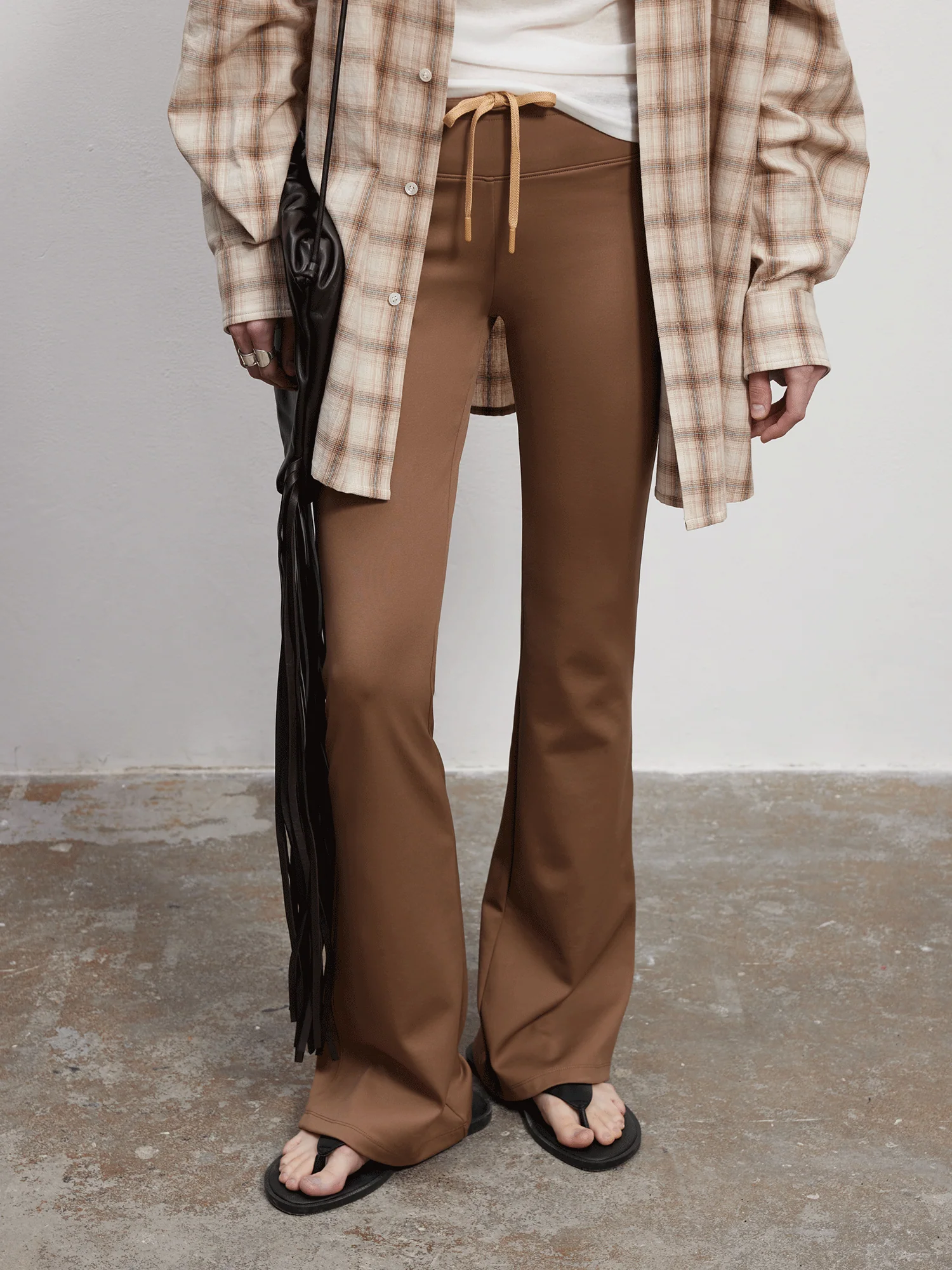 High-Waist Matte Flared Leggings