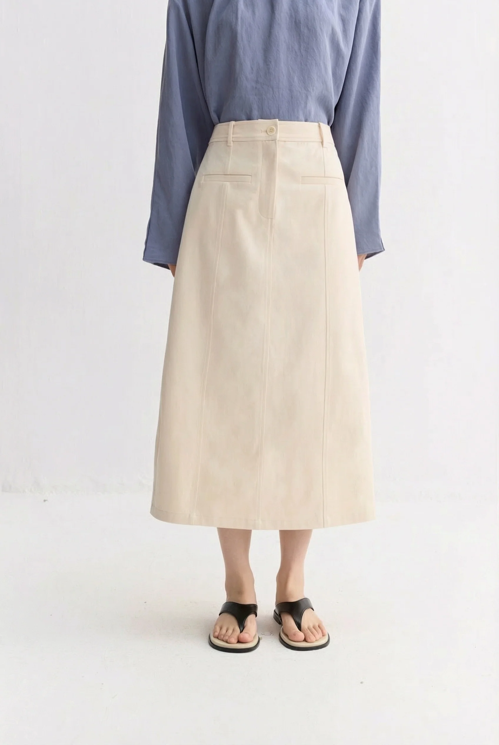 High-Waist Midi Skirt - Image 3