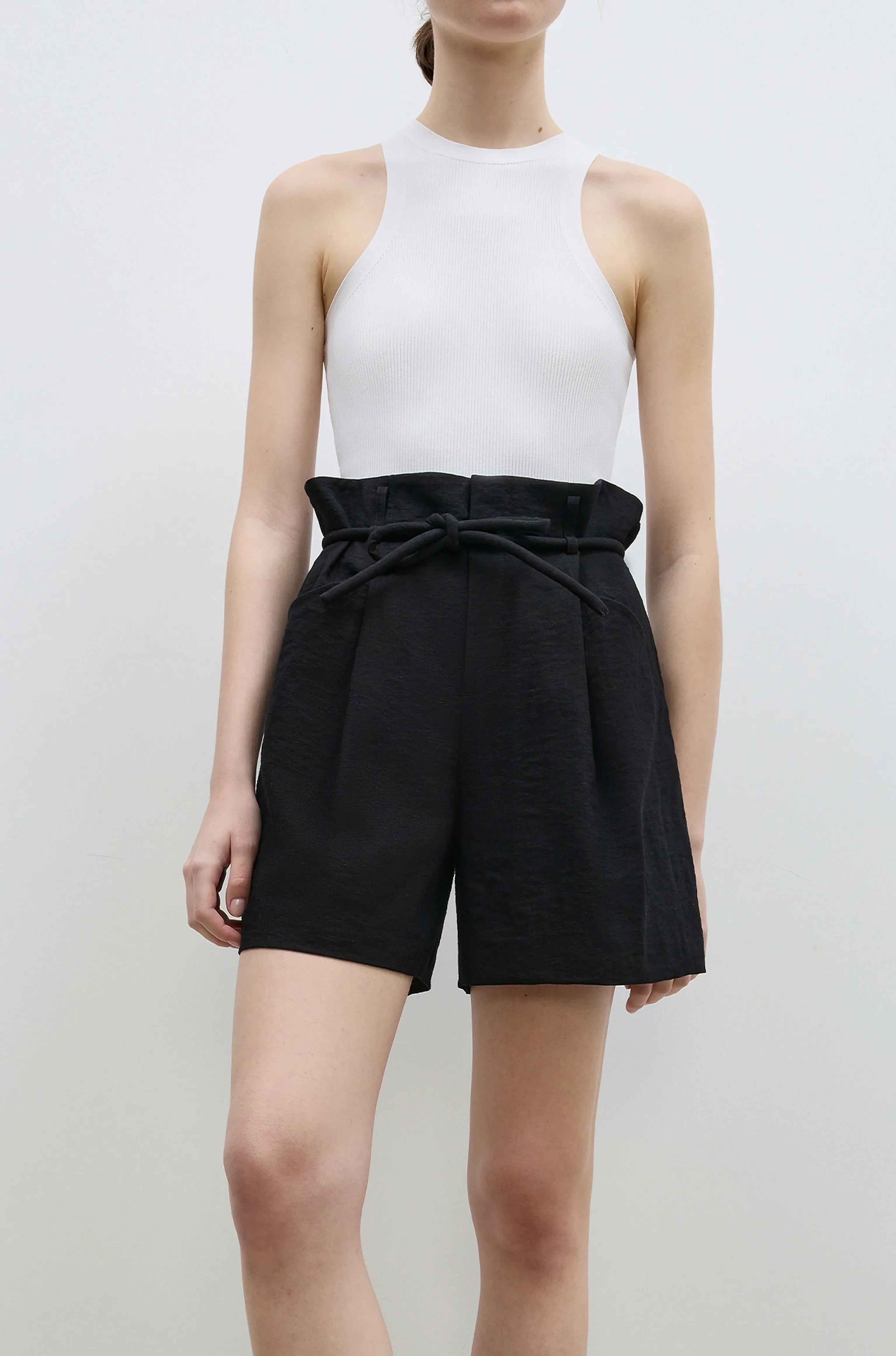 High-Waist Paperbag Shorts - Image 3
