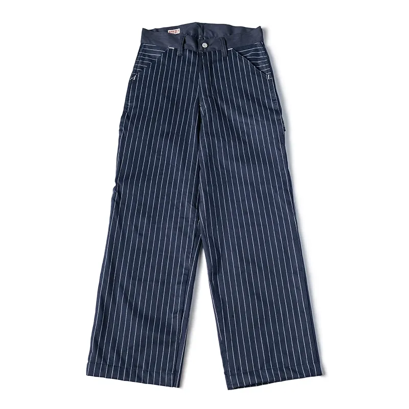 High-Waist Pinstripe Mechanic Pants - Image 6