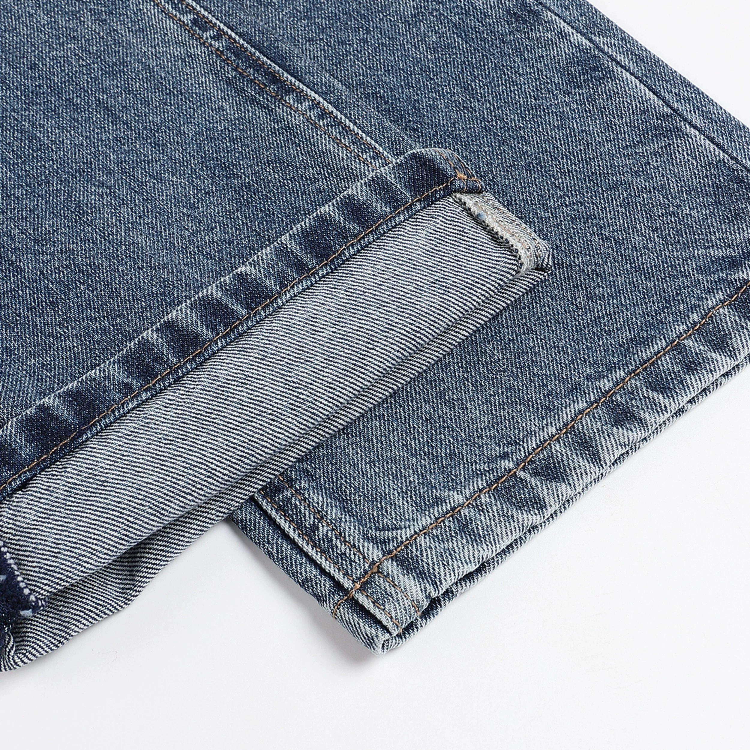 High Waist Retro Blue Denim Jeans - Image 3