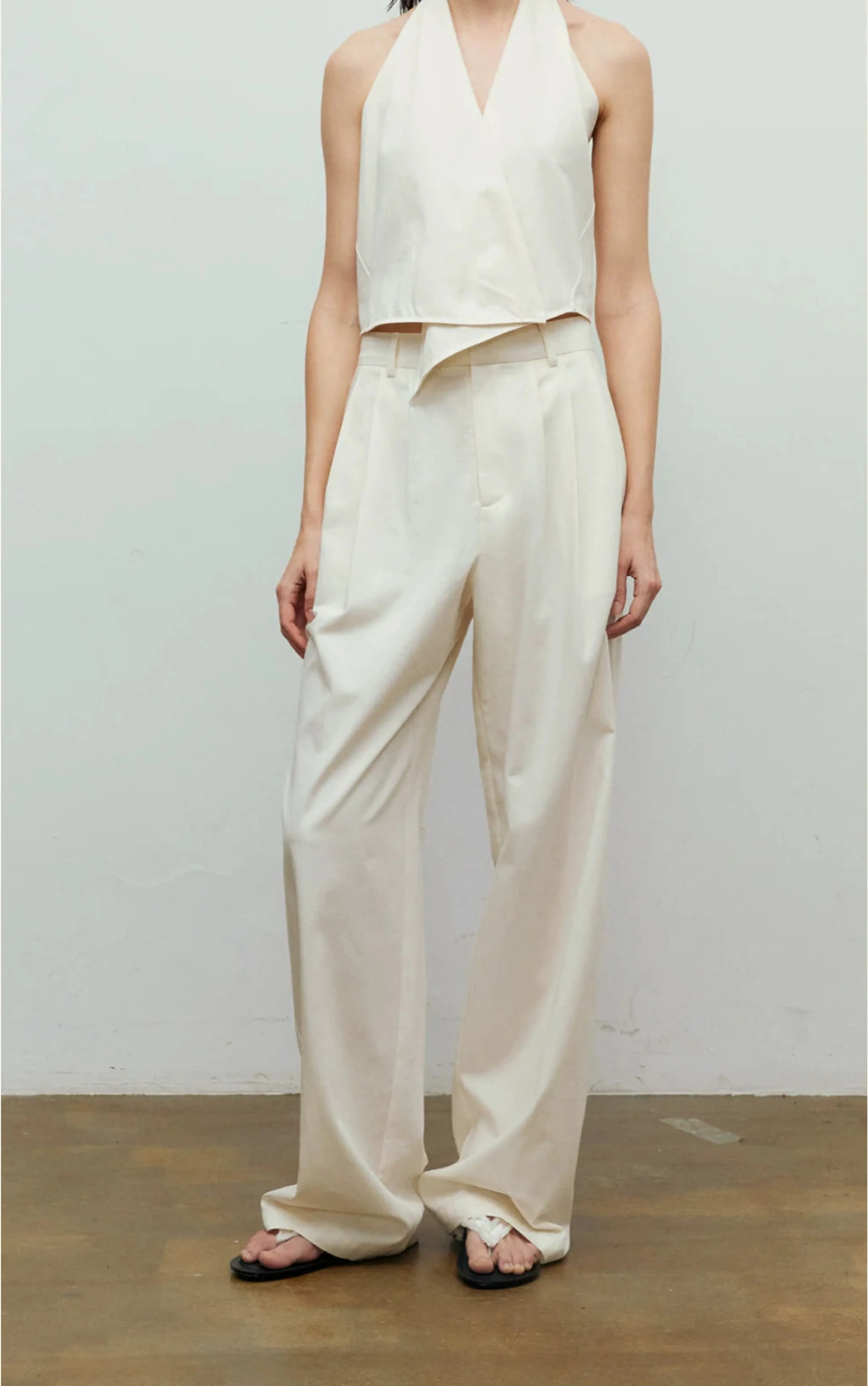 High-Waist White Trousers - Image 5