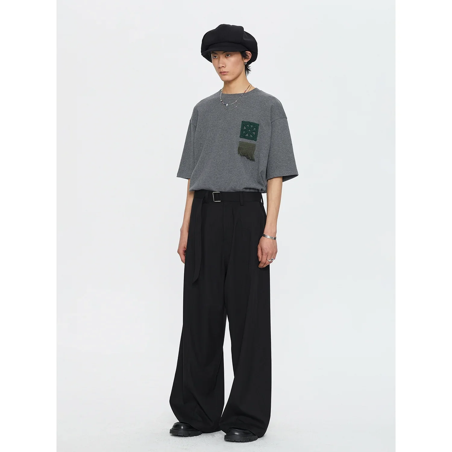 High-Waist Wide-Leg Trousers
