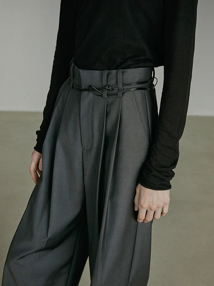 High-Waist Wide-Leg Trousers