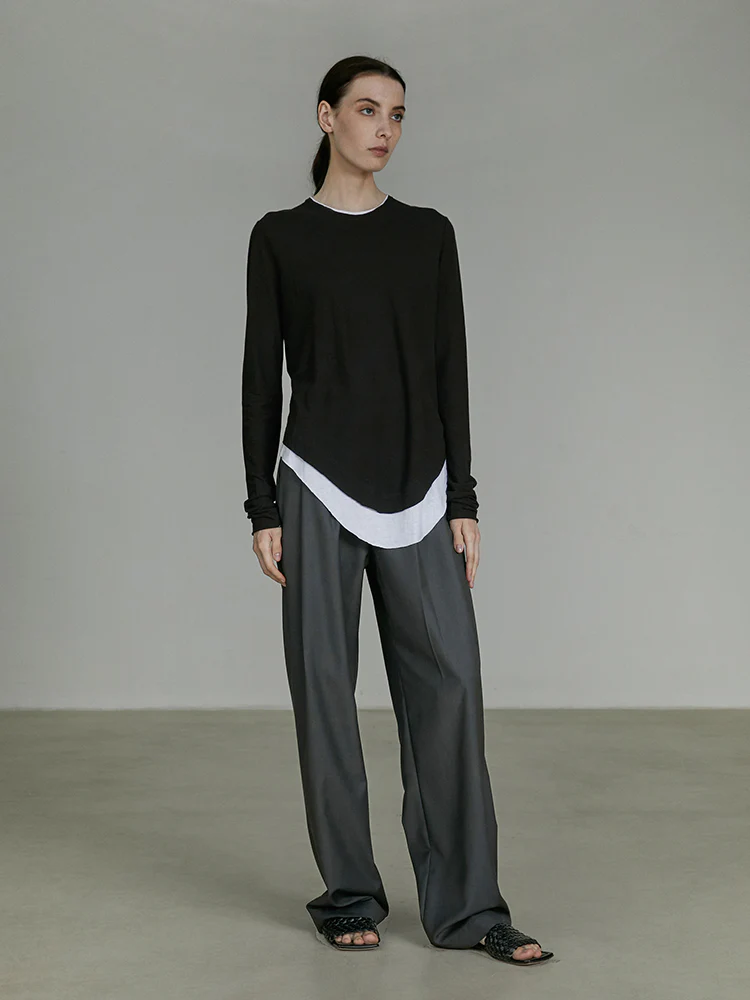 High-Waist Wide-Leg Trousers - Image 2