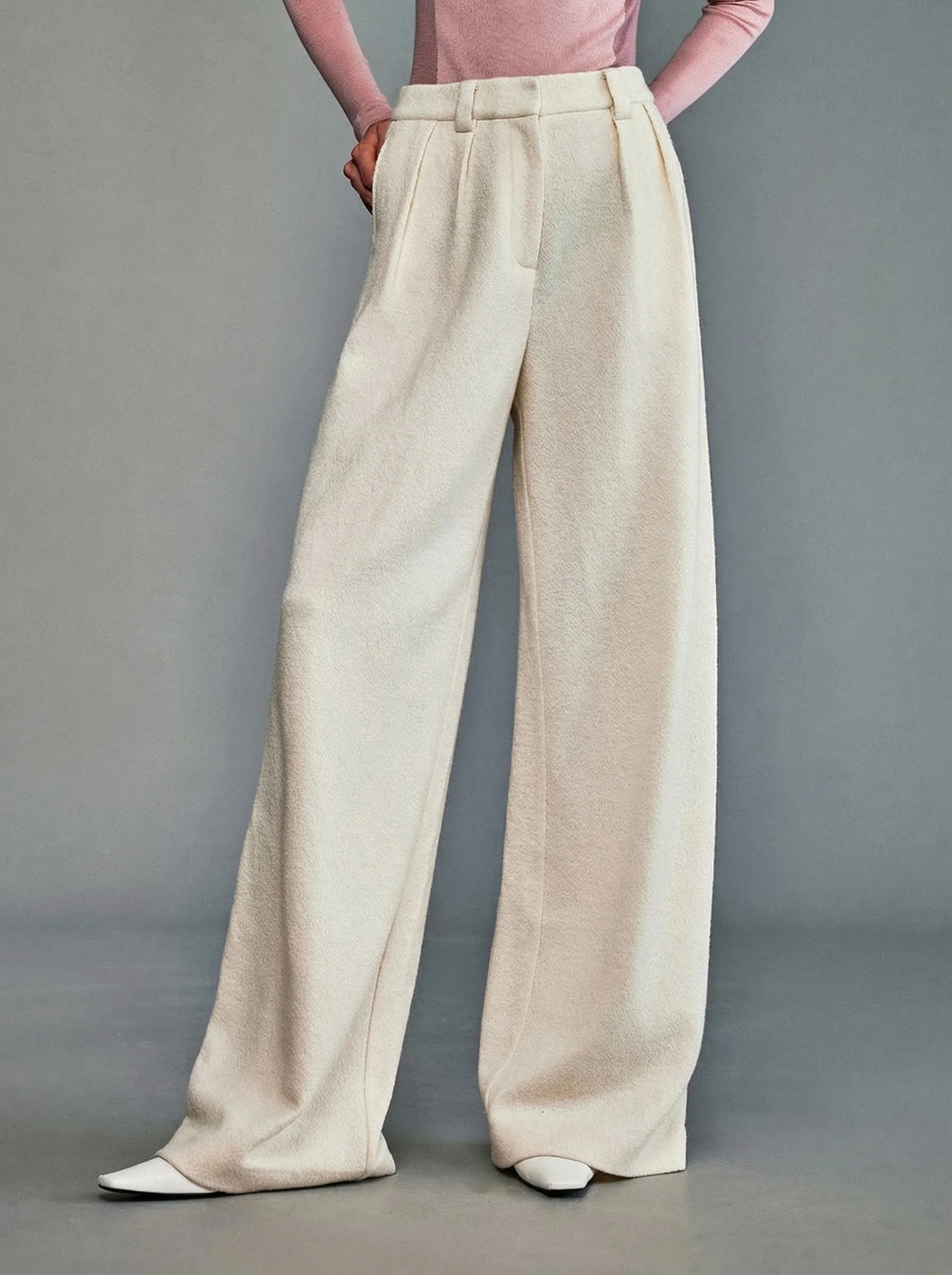 High-Waist Wide-Leg Trousers