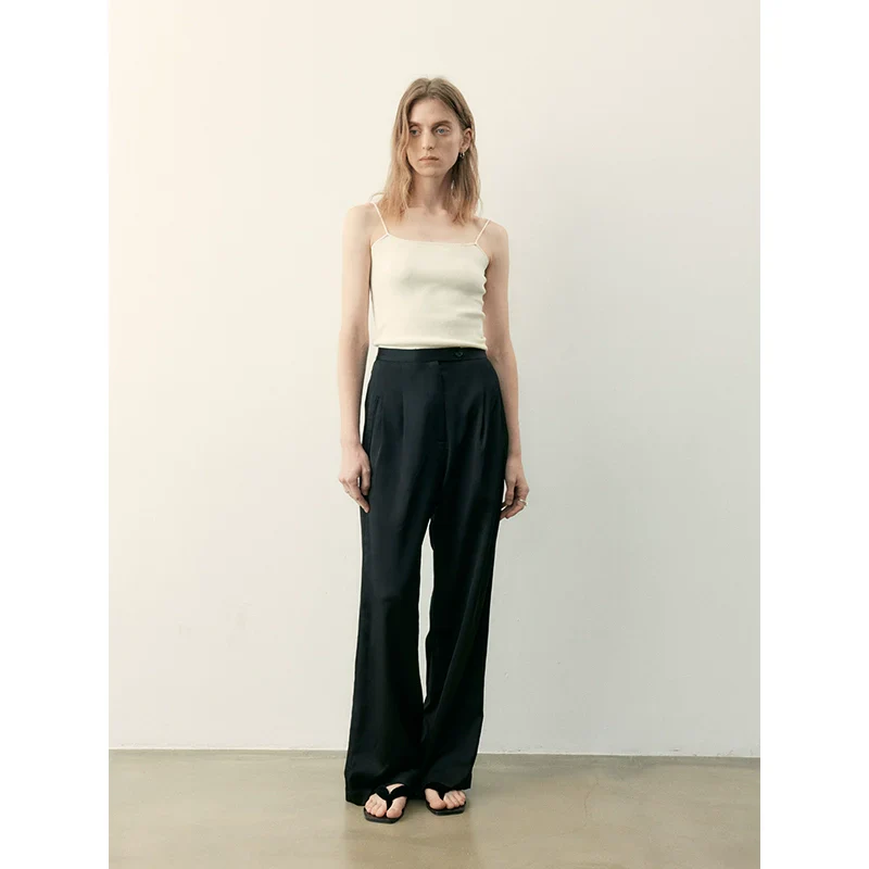 High-Waist Wide-Leg Trousers
