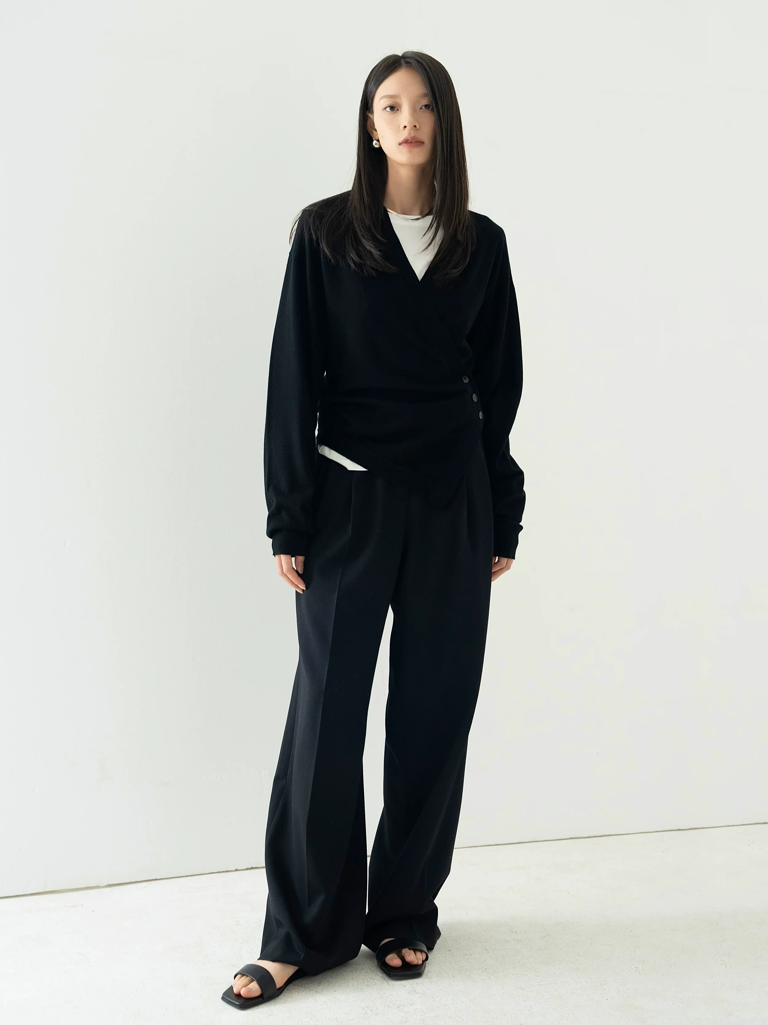 High-Waist Wide-Leg Trousers - Image 2