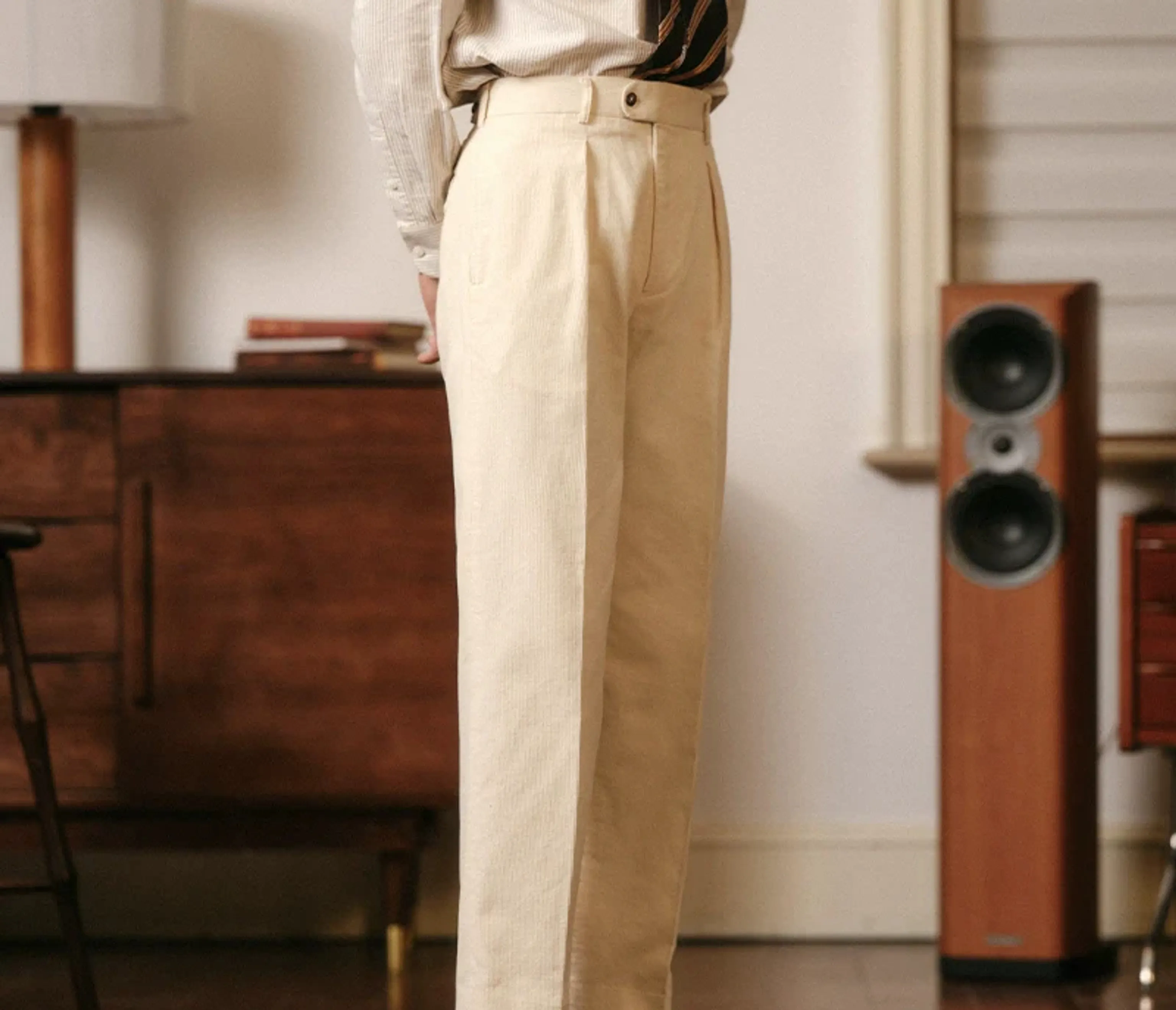 High-Waisted Corduroy Trousers - Image 10