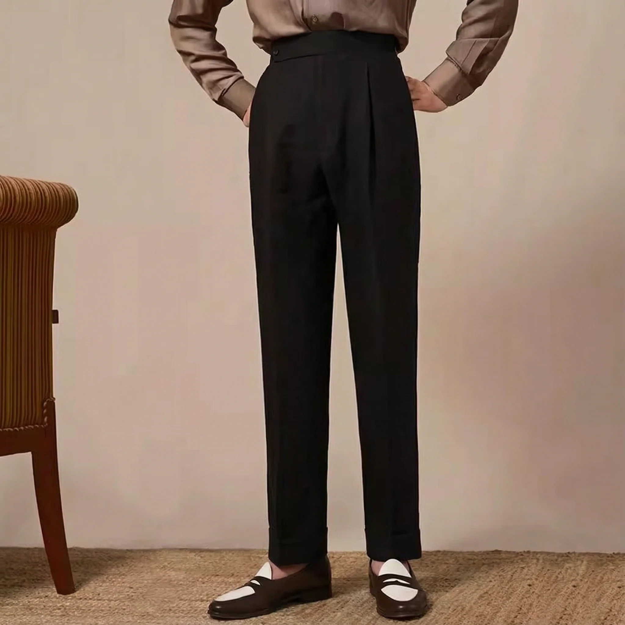 High-Waisted French Linen Trousers - Image 4