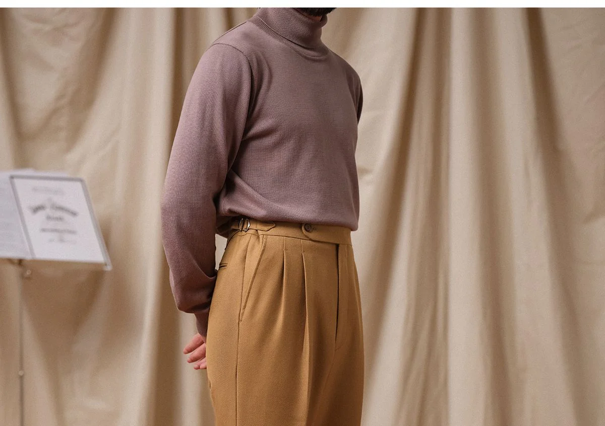 High-Waisted Pleated Trousers - Image 2